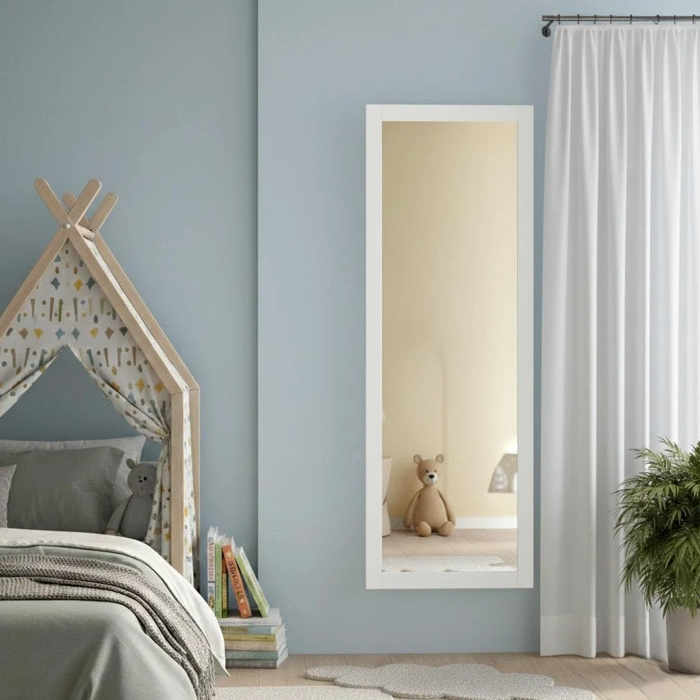 ARHome Specchiera Parete, Smart, 140 x 50, Bianco, Specchio Parete Muro, Prodotto in Italia