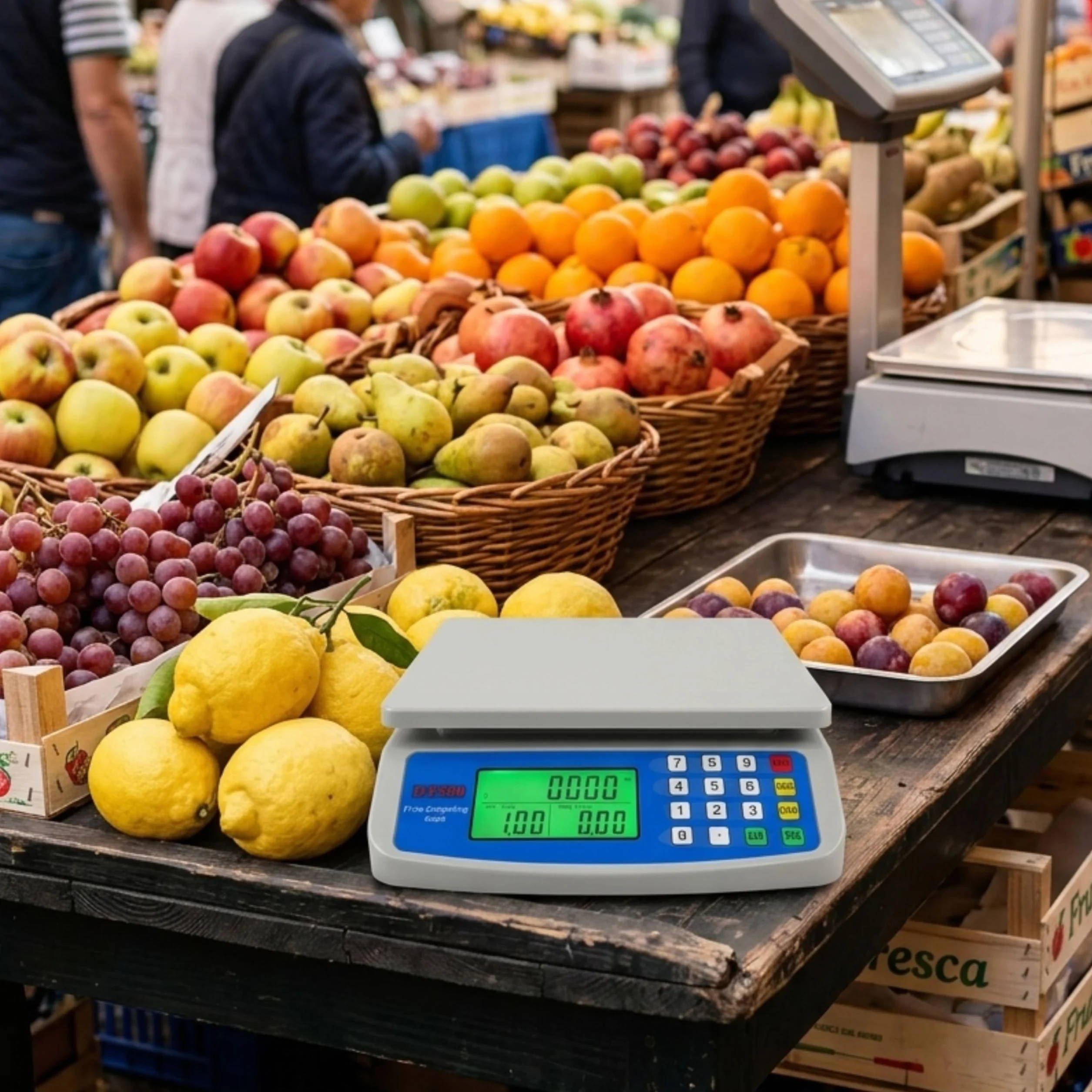 Yasta Bilancia da Cucina Professionale Digitale Alta Precisione 1g-40kg | Bilancia 10kg-40kg Compatta con Calcolo Prezzo e Funzione Tara | Ideale per Professionisti e Casa