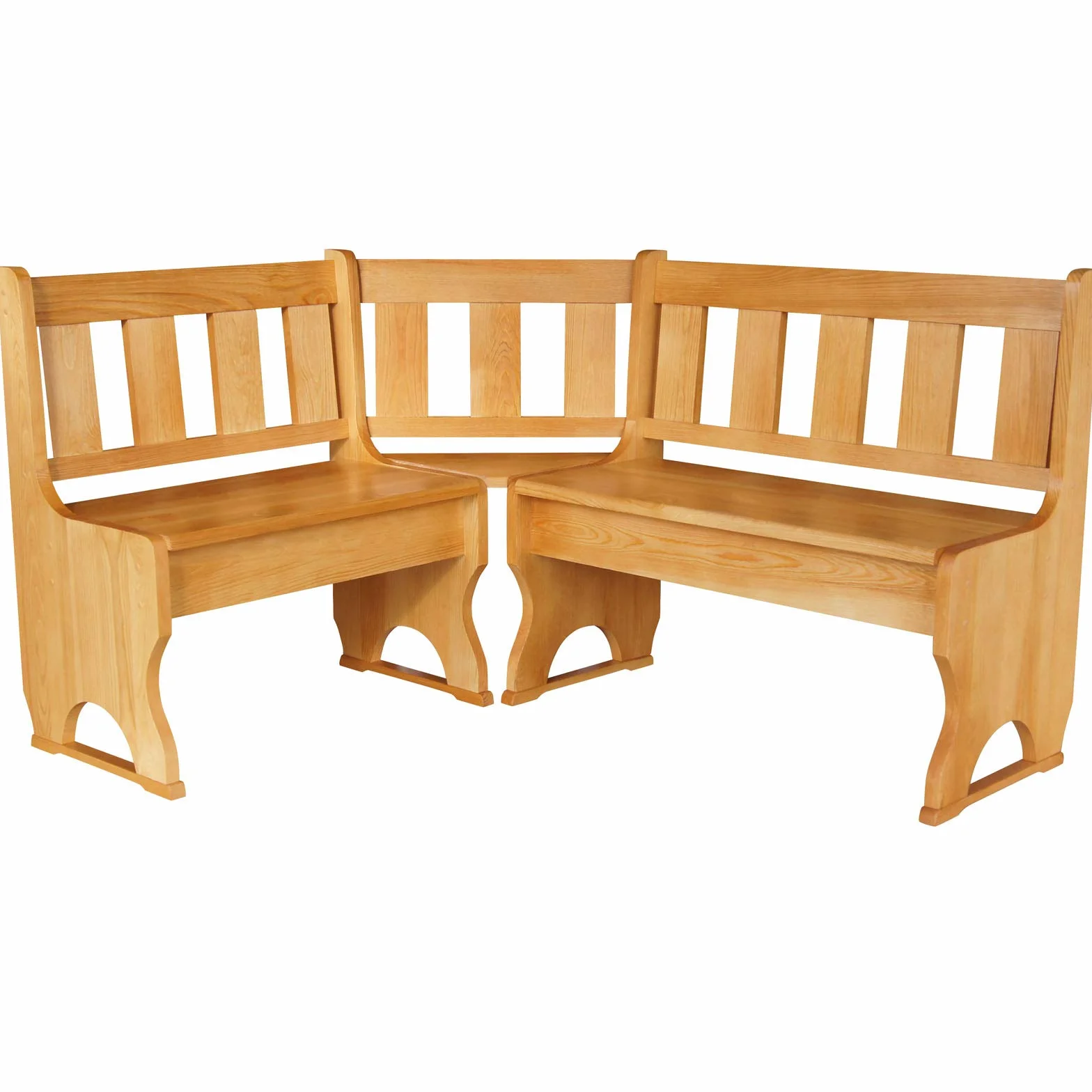 Koma Cassapanca angolare in legno di pino massiccio