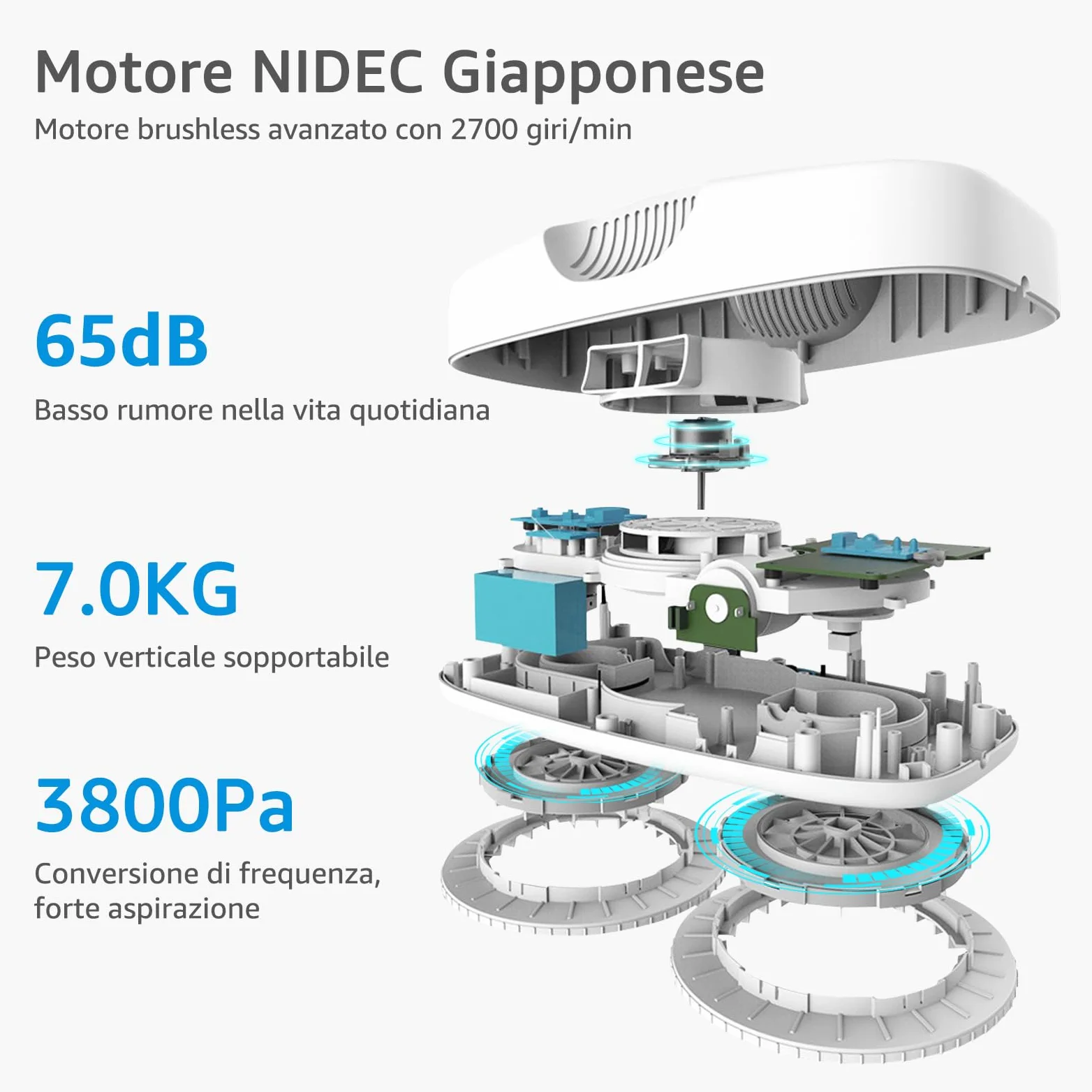 HUTT DDC55 Robot Lavavetri Finestre 3800Pa, Robot Lava Vetri Elettrico con Telecomando, per Grandi Finestre Interne/Esterne, Pareti in Marmo, Ceramica, con 12pcs Panno