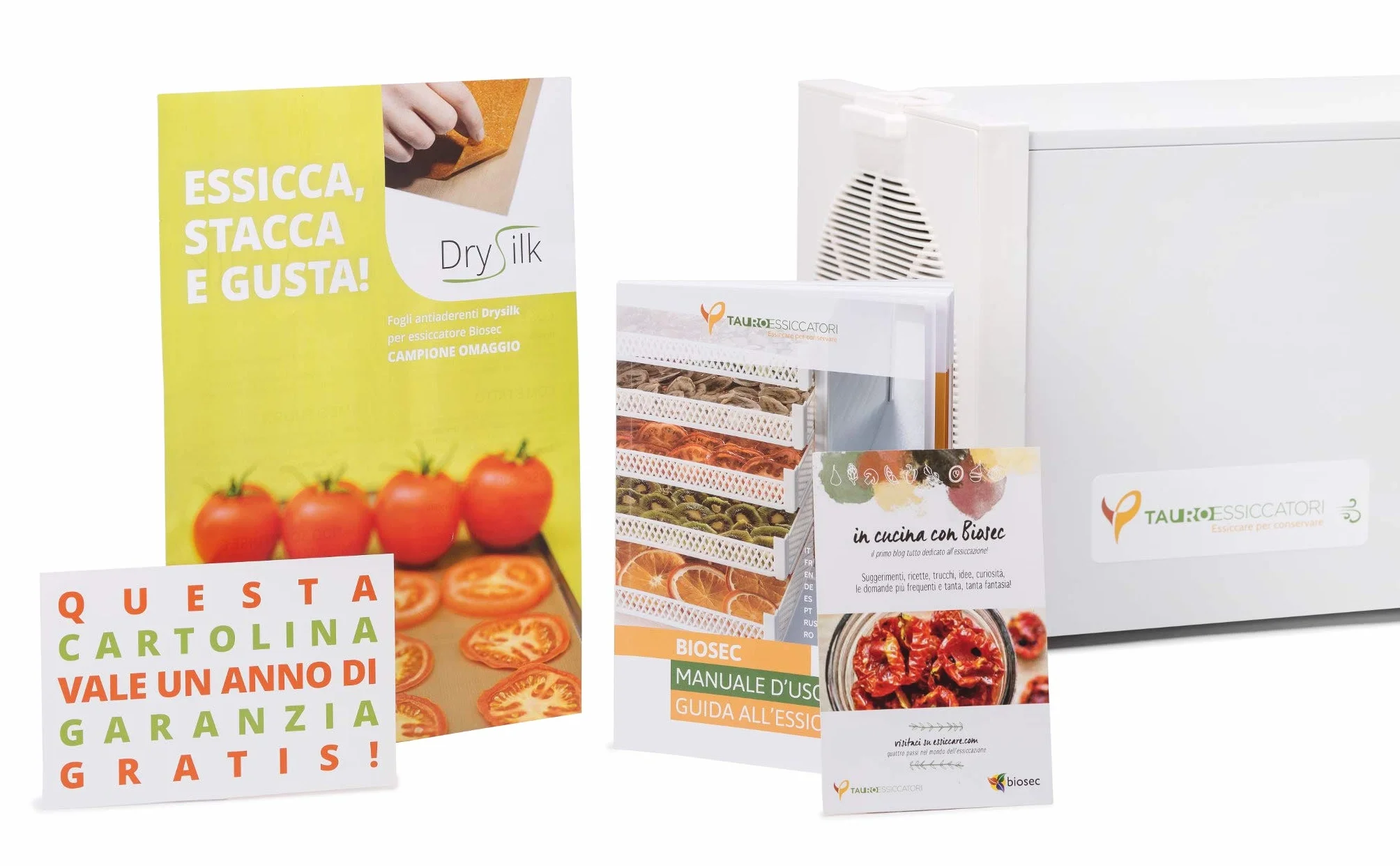 Tauro Essiccatori, Essiccatore alimentare Domus B10 a flusso orizzontale con 10 cestelli in materiale plastico, potenza 550W essicca fino a 6 Kg. Prodotto 100% Made in Italy
