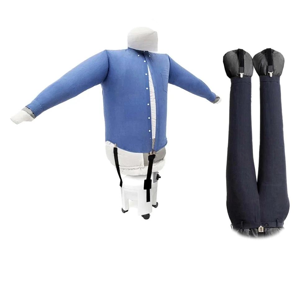 EOLO Stira Camicie Pantaloni SA04 R INOX Stendiasciuga Vestiti Aria Calda Manichino Stiro Verticale Professionale Robot Gonfiabile 4 Ruote 2 Programmi Made in Italy Garanzia 5 Anni Efficienza A++