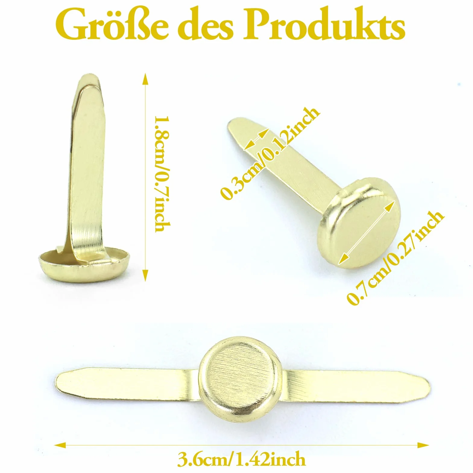 Mini Spille Dorate 220 Pezzi Oro Fermacampioni Piccoli Scrapbooking Forniture Ufficio