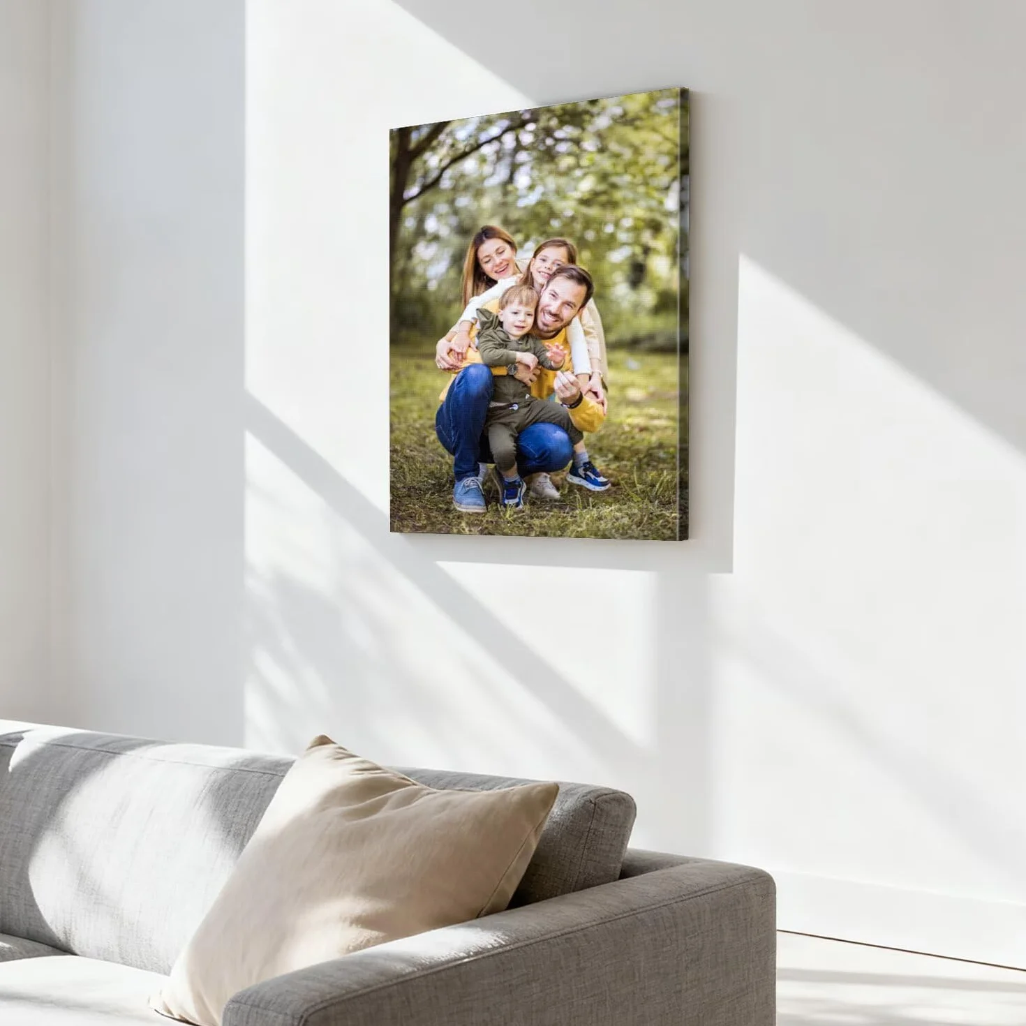 Personalizzata Stampa Su Tela 30x20cm Regalo Compleanno Donna Foto Famiglia Animali Domestici