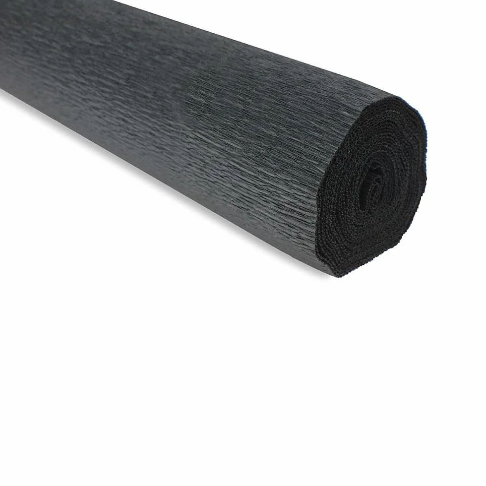 Rotolo carta crespa italiana 50 cm x 2,5 m Nero
