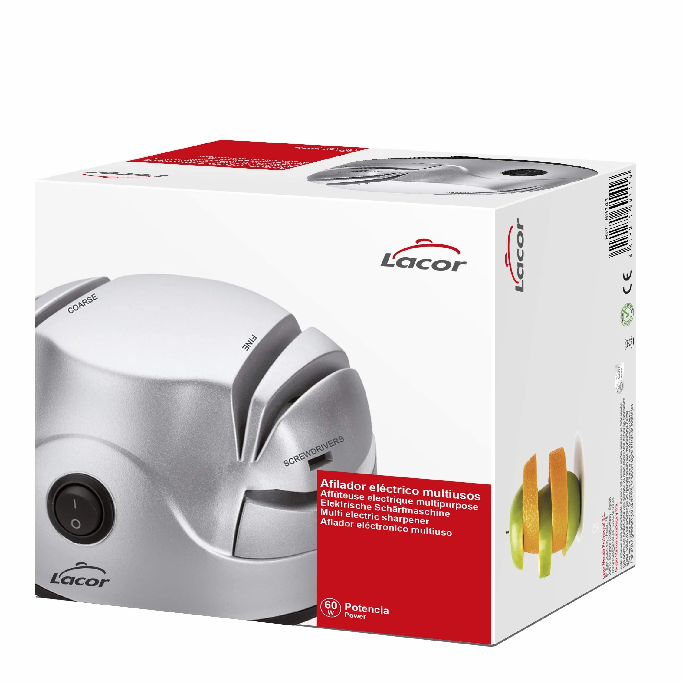 Lacor 69141 Affilatore per coltelli elettrico 60 W
