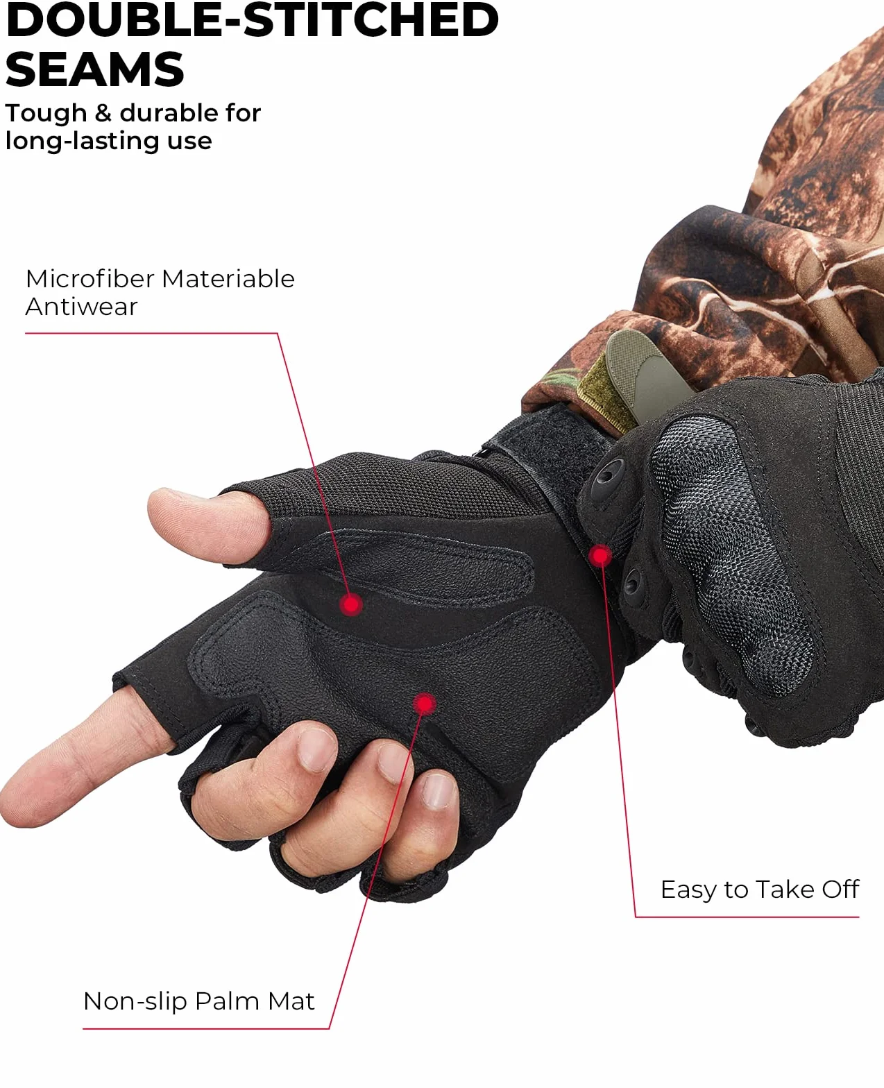 ISSYZONE Guanti da Moto, Guanti Touchscreen Sport Guanti Tattici Traspiranti Adatto Per Moto Equitazione Tiro Arrampicata Combattimento