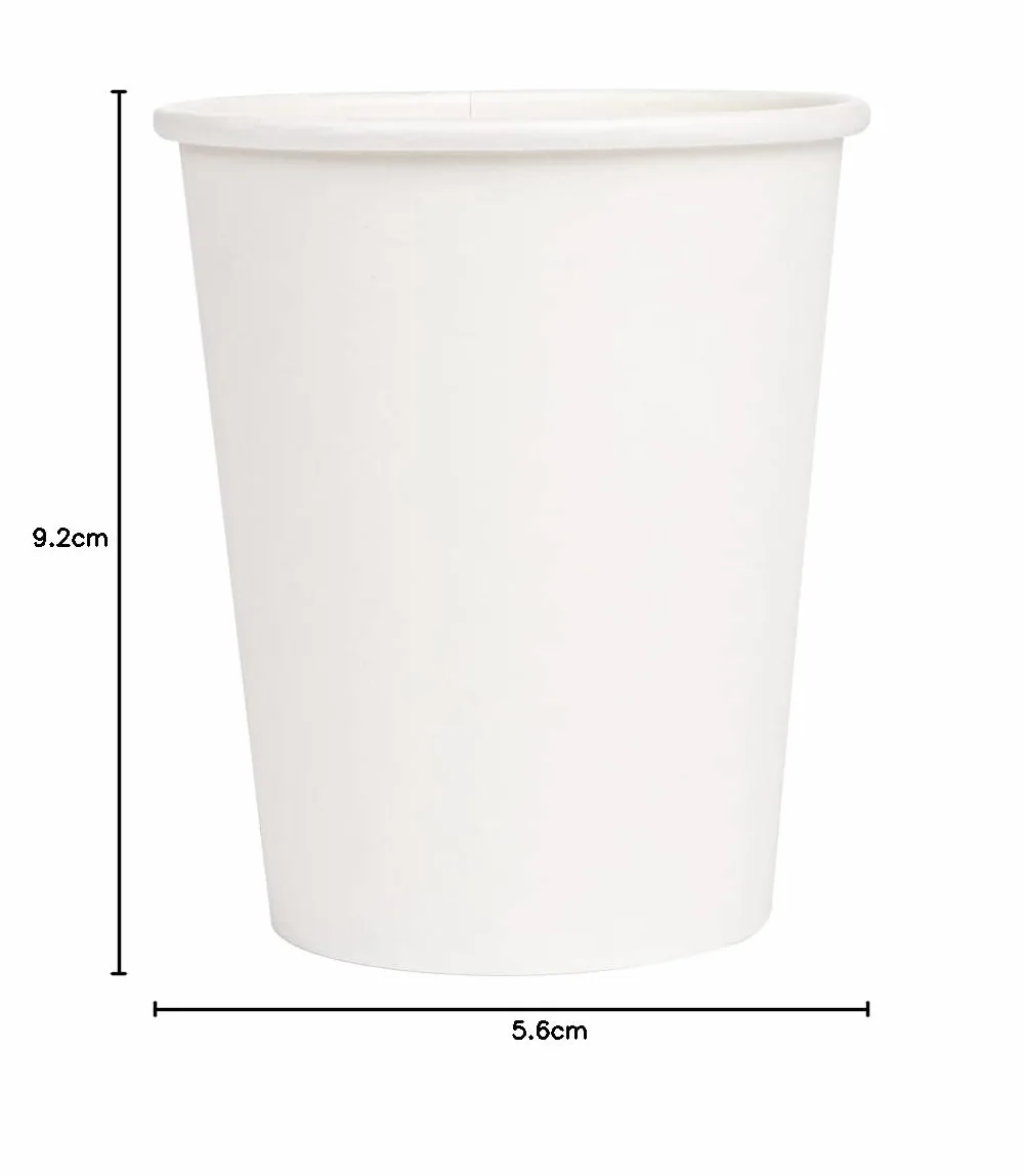García de Pou Bicchieri per bevande calde 240 ml 280 plus 18 Pe g/m2 Ø 8 5,6 x 9,2 cm bianco cartone
