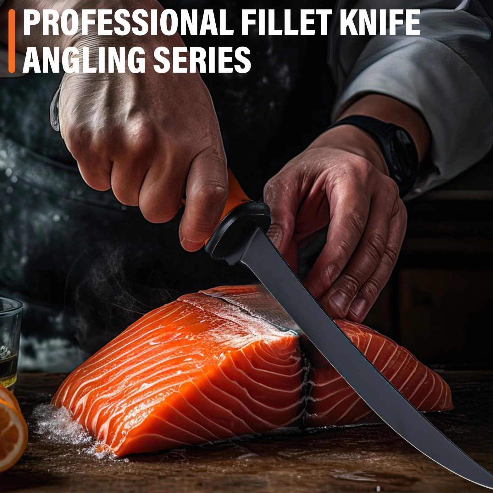 Golden Bird coltello per sfilettare pesce 24 cm 5Cr15mov coltello sfilettare pesce affilato a codolo intero coltello giapponese professionale con fodero