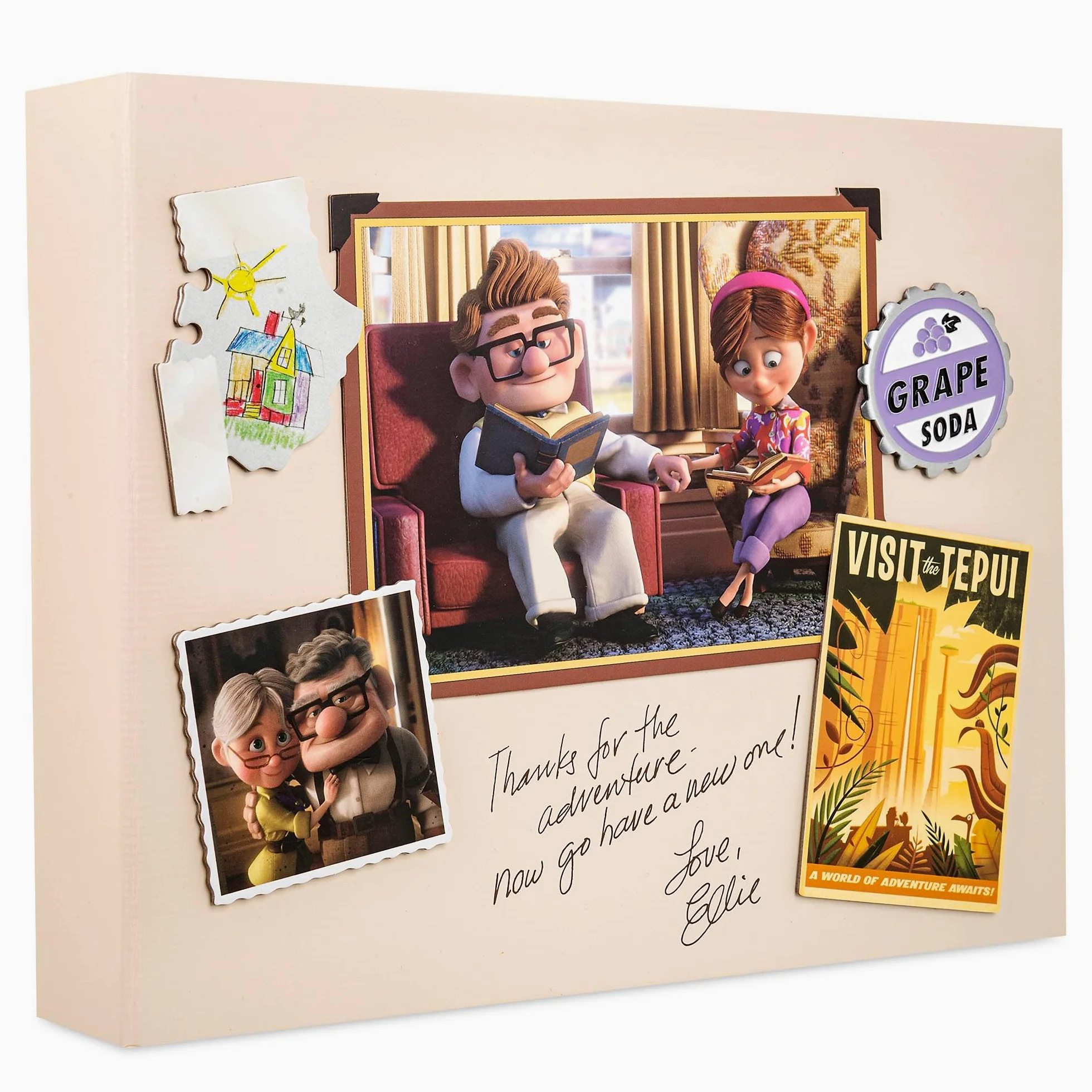 Disney Store Official Album Fotografico di Carl e Ellie, Up, H 23,5 x L 30 cm, quaderno ad Anelli, può Contenere 50 Fogli / 100 Foto