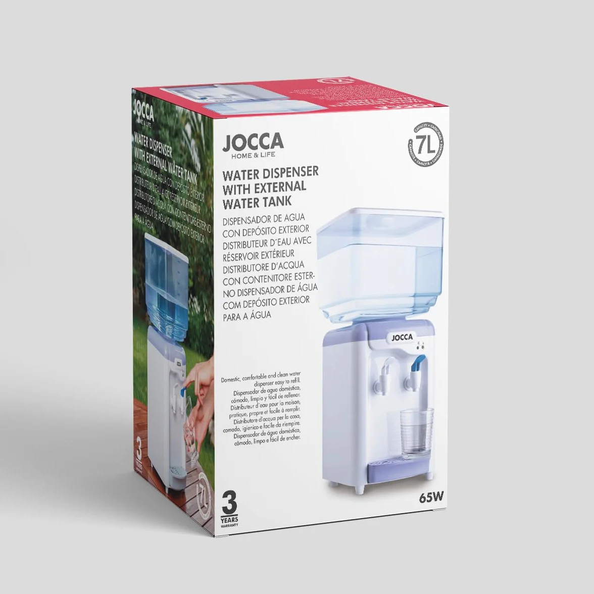Jocca Distributore Acqua Elettrico 7L Display Digitale Sistema di Raffreddamento