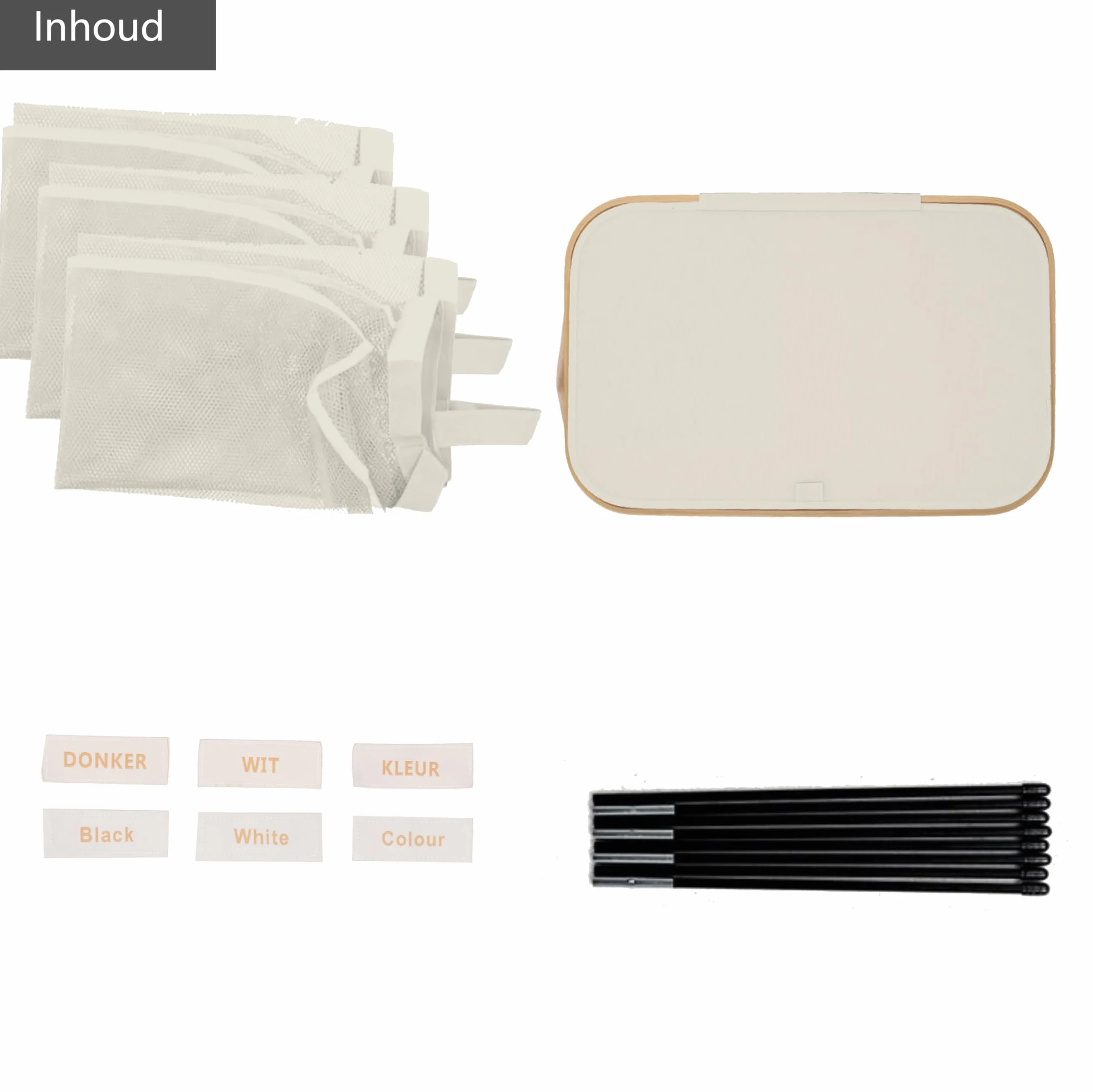 Cesto portabiancheria 3 scomparti 145L - Beige - Cesto biancheria sporca pieghevole – Porta biancheria salvaspazio per bagno – Cesta panni sporchi - Porta biancheria sporca per bagno