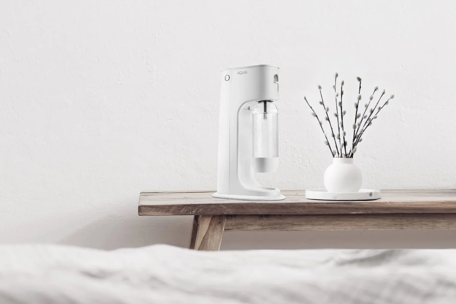 Aqvia Balance, gasatore con bottiglia in PET senza BPA (bianco)