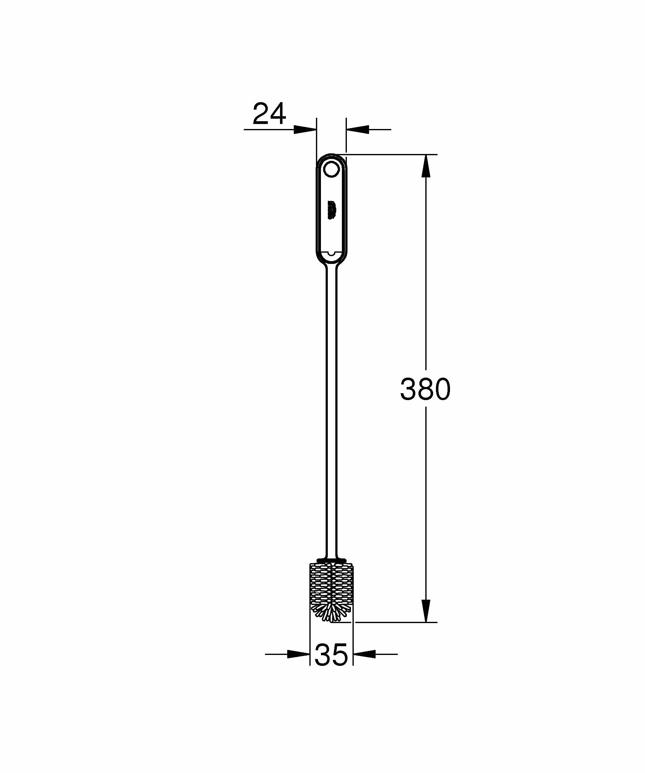 GROHE Blue Fizz Spazzola Pulizia per Bottiglia Gasatore, Compatibile con Gasatore Blue Fizz, Pulizia Accurata Interno Bottiglia, Bianco, 41254L00