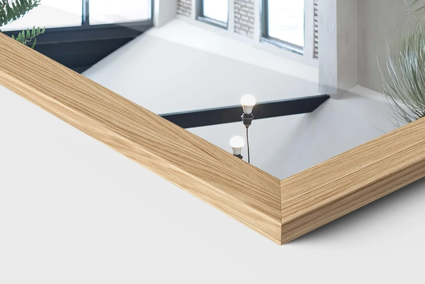 Specchio da Pavimento 36x156 cm Trasportabile Cornice in Legno MDF per Camera da Letto, Soggiorno, Sala da Pranzo, Guardaroba Moderno Elegante Figura Intera con Supporto Rettangolare