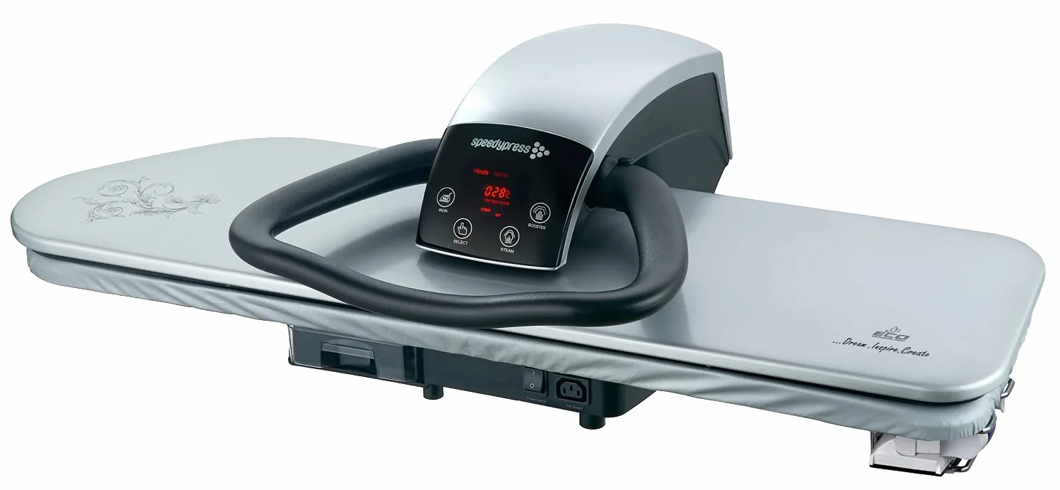 Speedypress, Pressa da stiro a vapore 101HD, argento, durevole, professionale, 101 cm con supporto