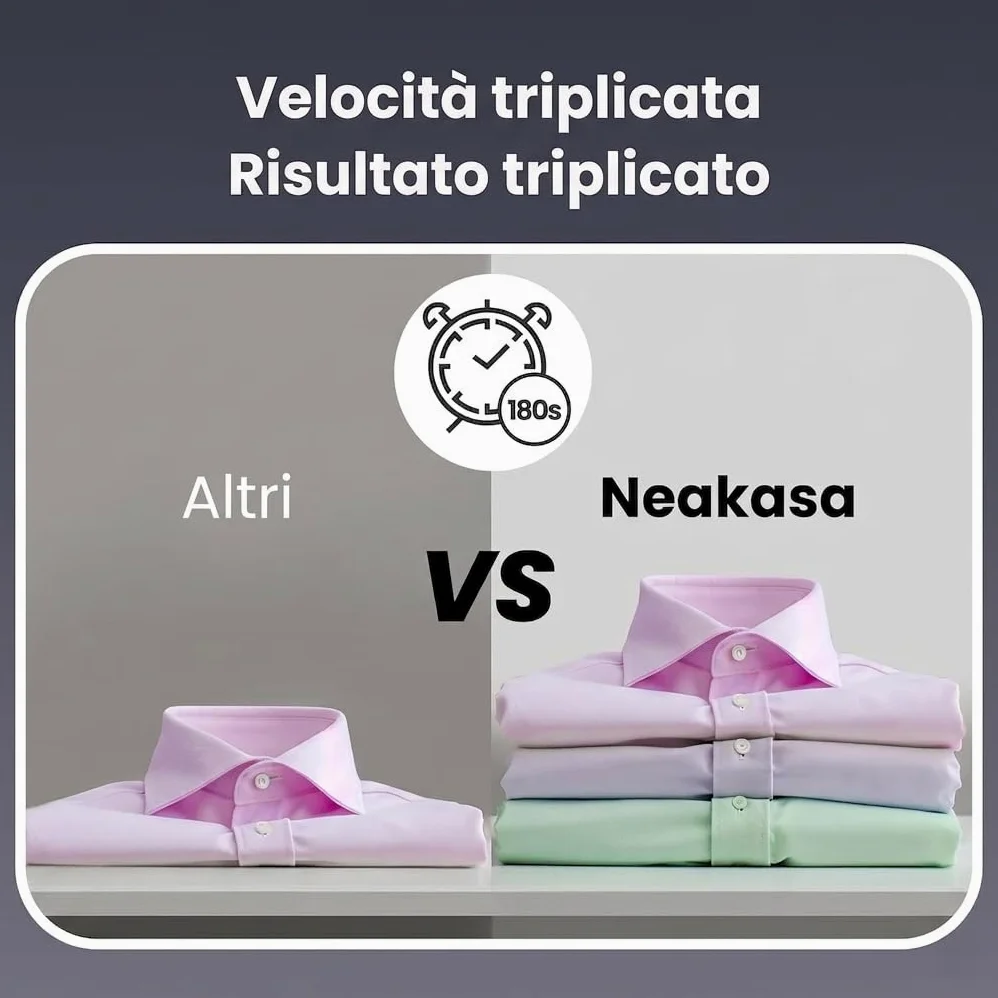 Neakasa Magic 1 Stiratrice Verticale a Vapore da Viaggio, AirIron 2300Pa, Stiro a Una Mano, Pronto da Indossare, Senza Residui d'Acqua, 220-240V (Antracite)