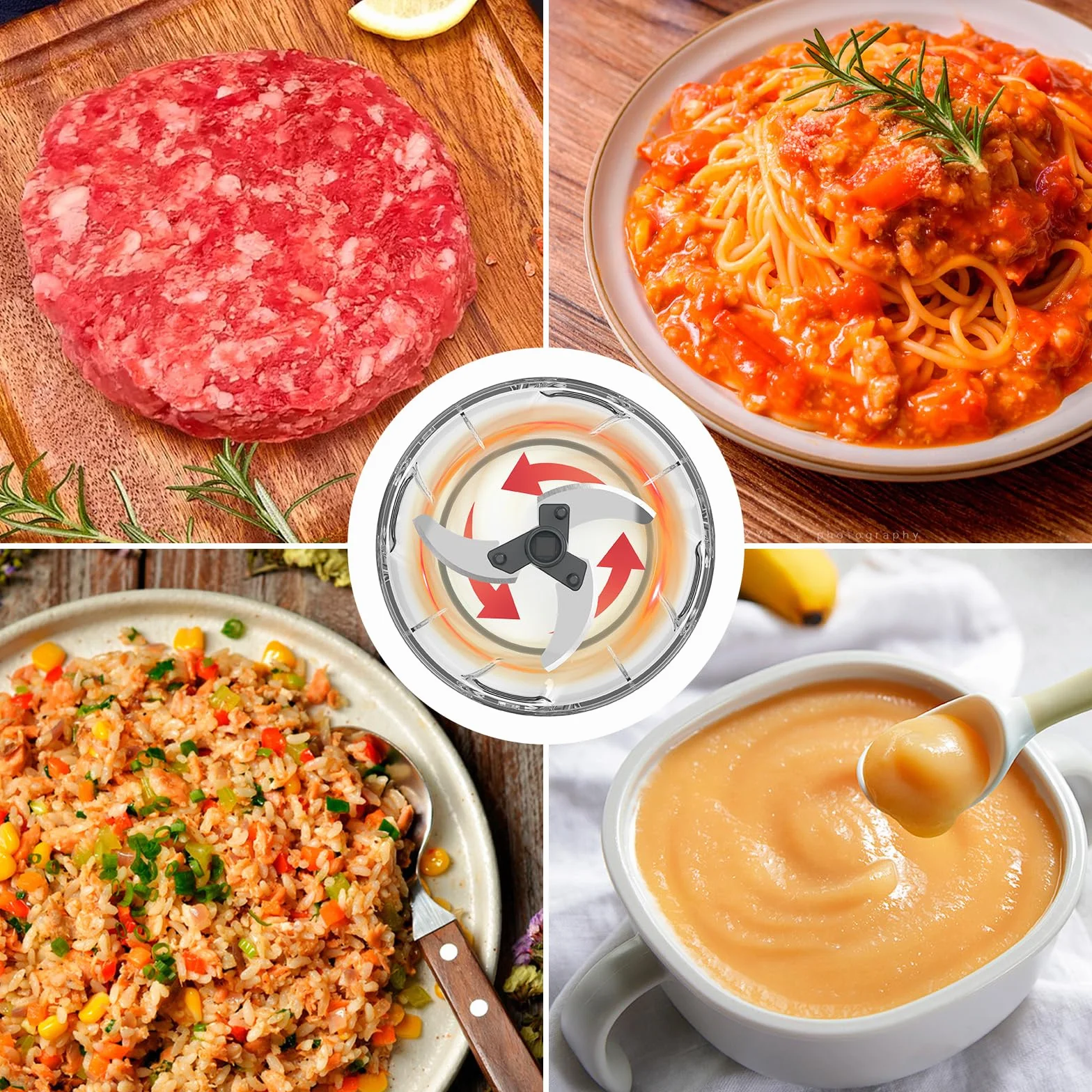 Ibergrif M501 Tritatutto Manuale a Corda Multifunzionale per Verdure Carne Noci
