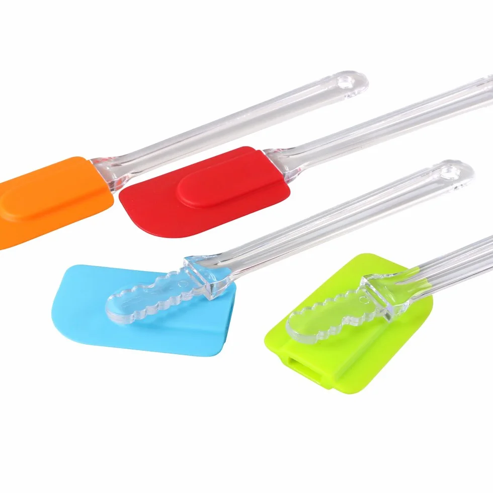 Vicloon Set Spatola da Cucina Utensili Antiaderenti in Silicone Resistente al Calore (4 Colori)