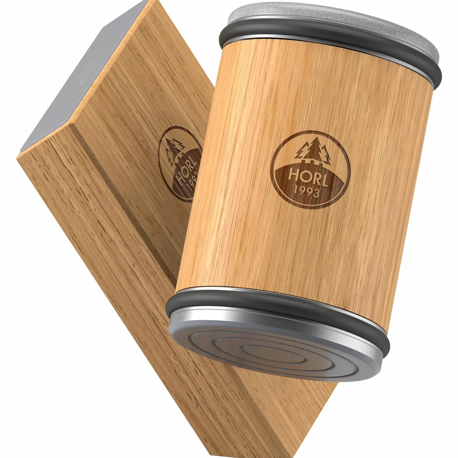 Affilacoltelli a rullo HORL 2 quercia - Made in Germany - Kit per affilare facilmente i coltelli - Affilacoltelli a rullo con supporto magnetico a 15 e 20 gradi