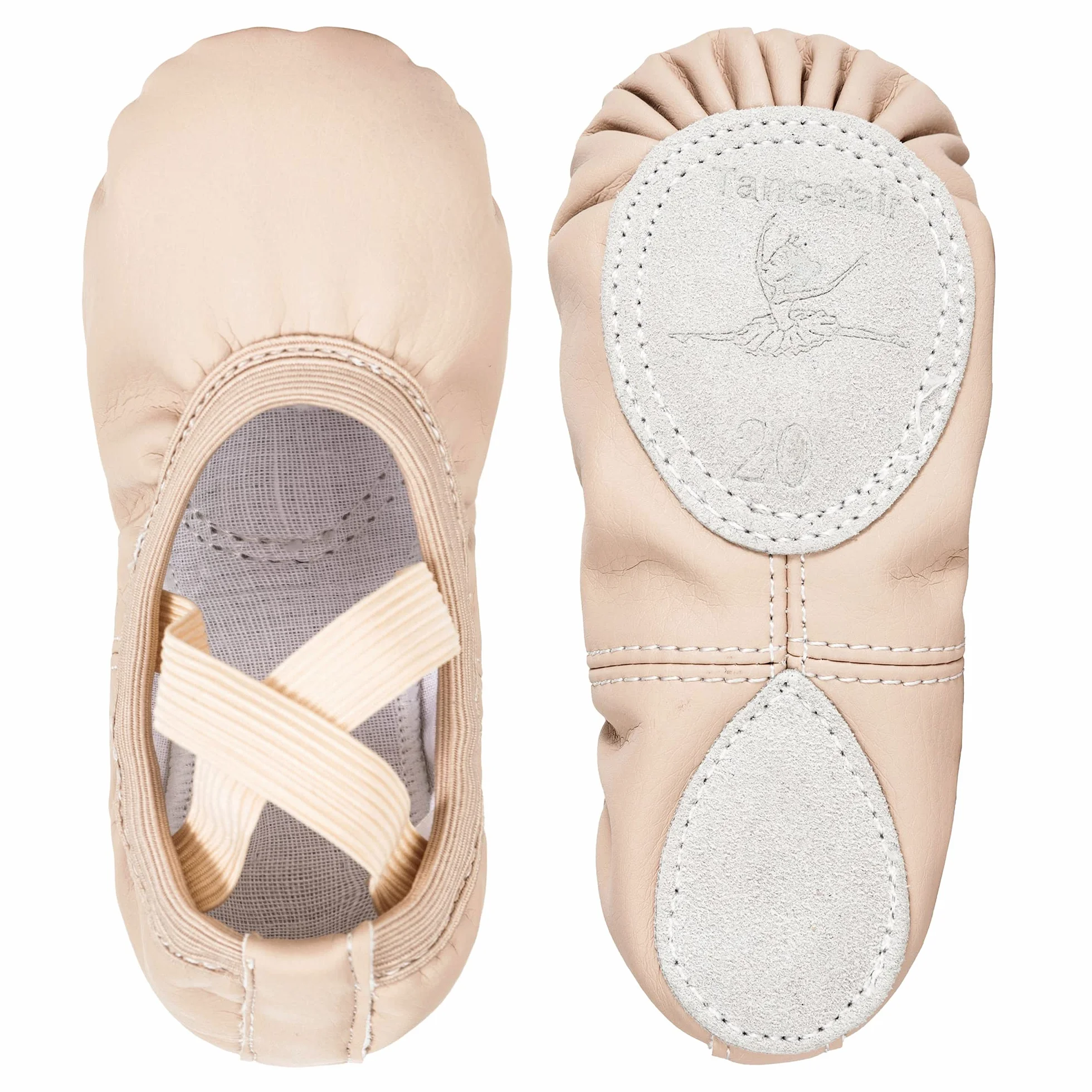 Scarpe Danza Classica in Pelle Scarpette da Ballo Mezza Punte per Bambina Ragazze Donna
