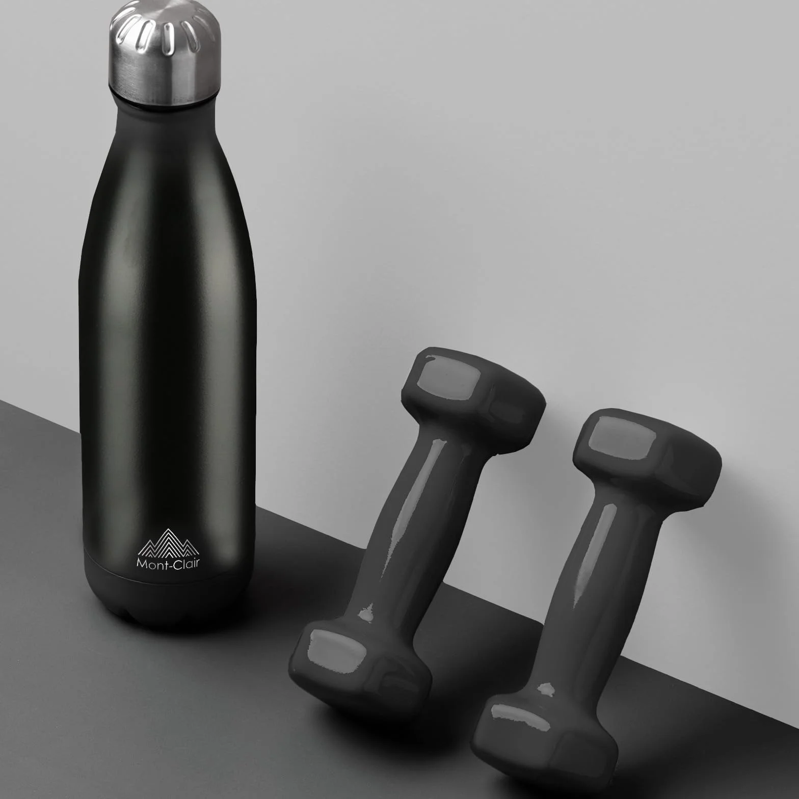 Mont-Clair Borraccia Termica 500ml Acciaio Inox, Borraccia 500ml Nera Senza BPA