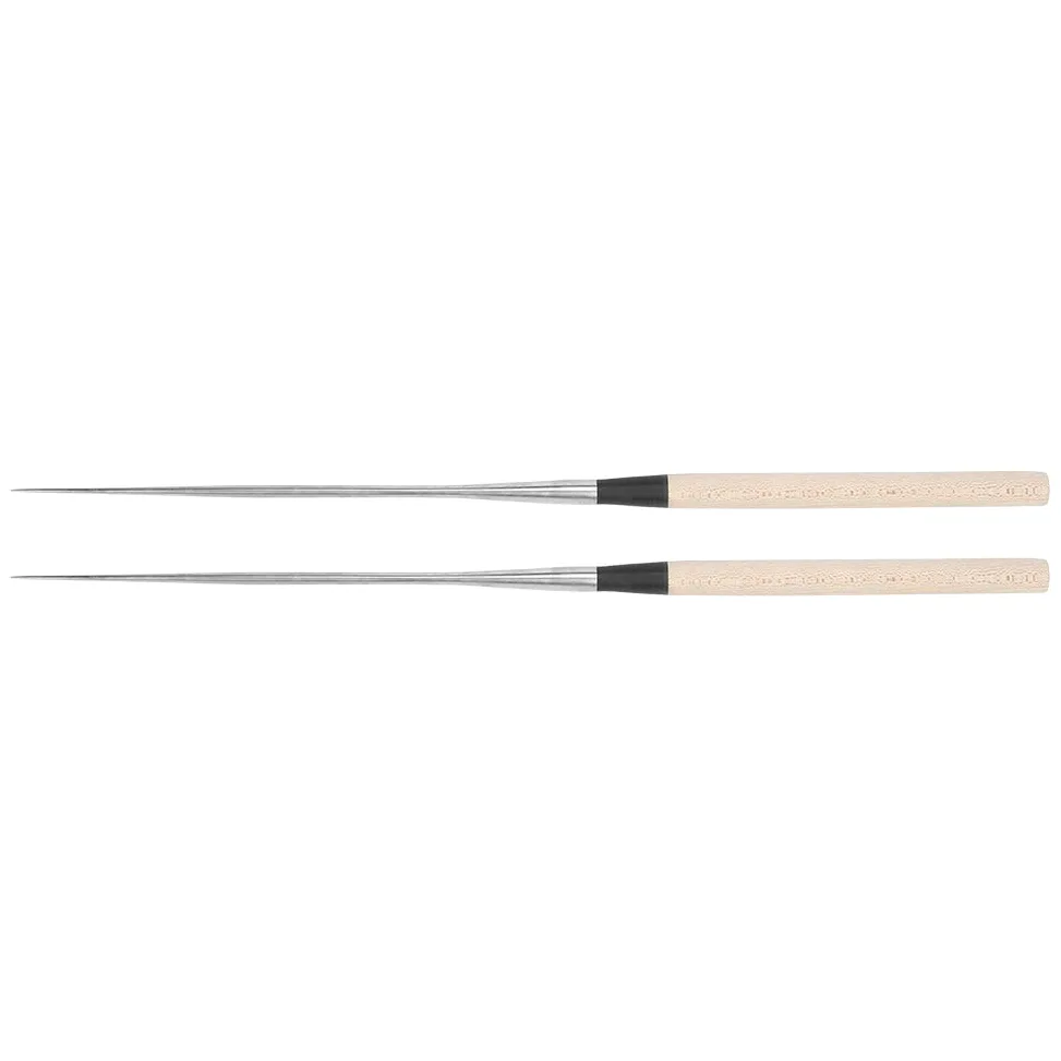 Ejoyous Bacchette in Acciaio Inossidabile con Manico in Legno Bacchette per Sushi Giapponesi 304 Punte Appuntite per per Alimenti 2 Dimensioni per la di Casa Ristorante Servire (Grande 30 cm)