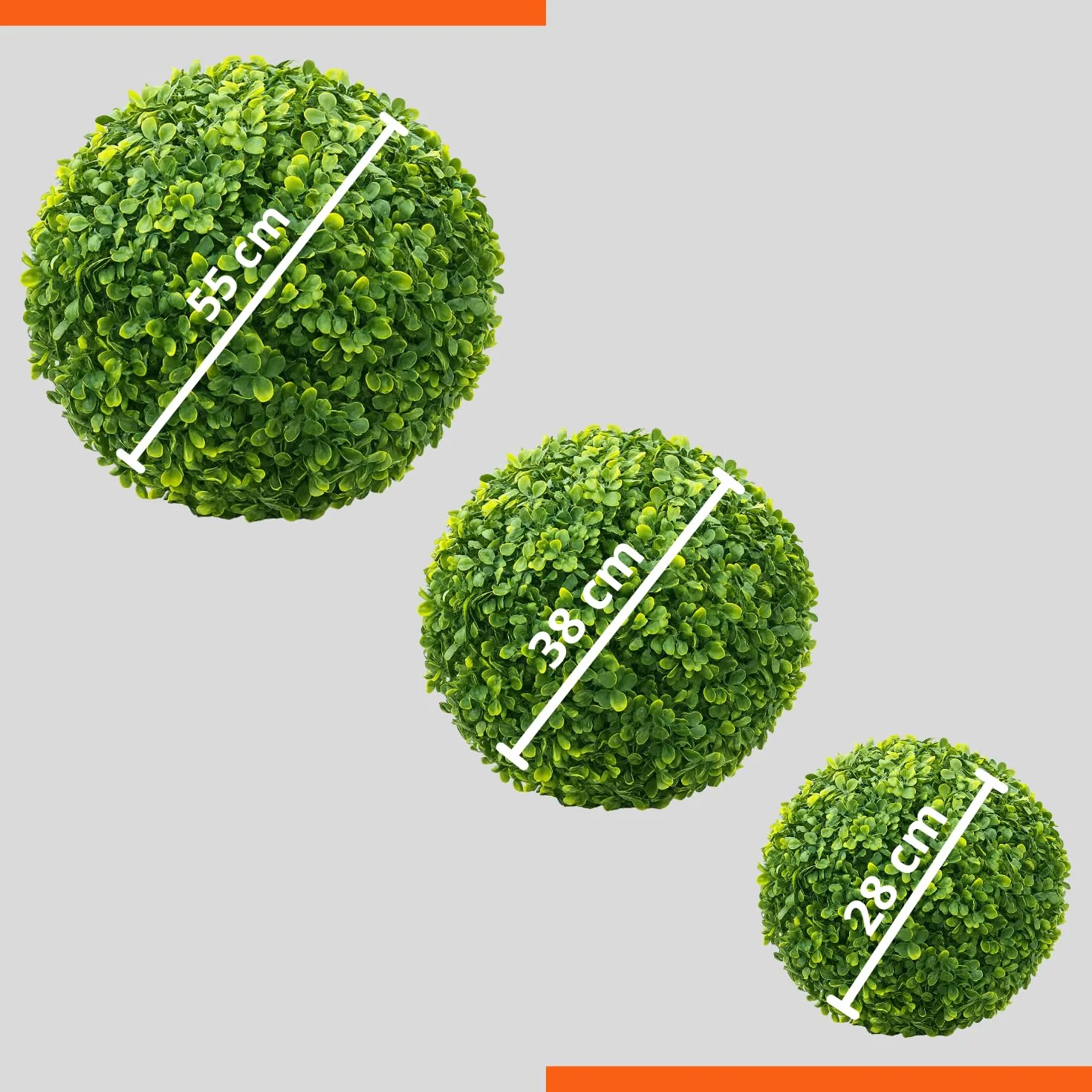 Sfera di Bosso Sintetica Palla Artificiale Buxus Arredamento da Giardino Verde 38 cm