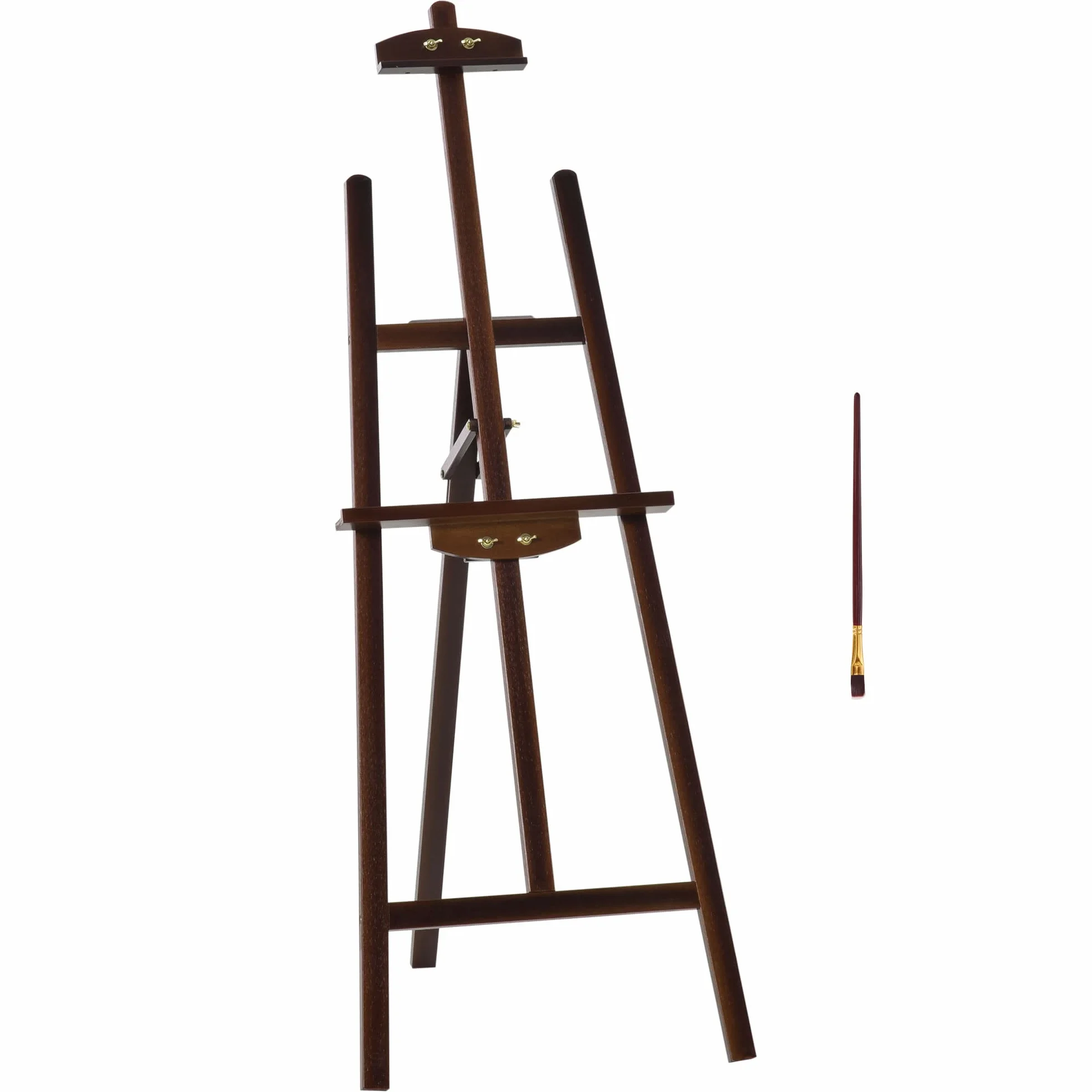 HOMCOM Cavalletto Pittura 135 cm Treppiede Legno Pino Regolabile Portatile Pieghevole per Tela Artisti