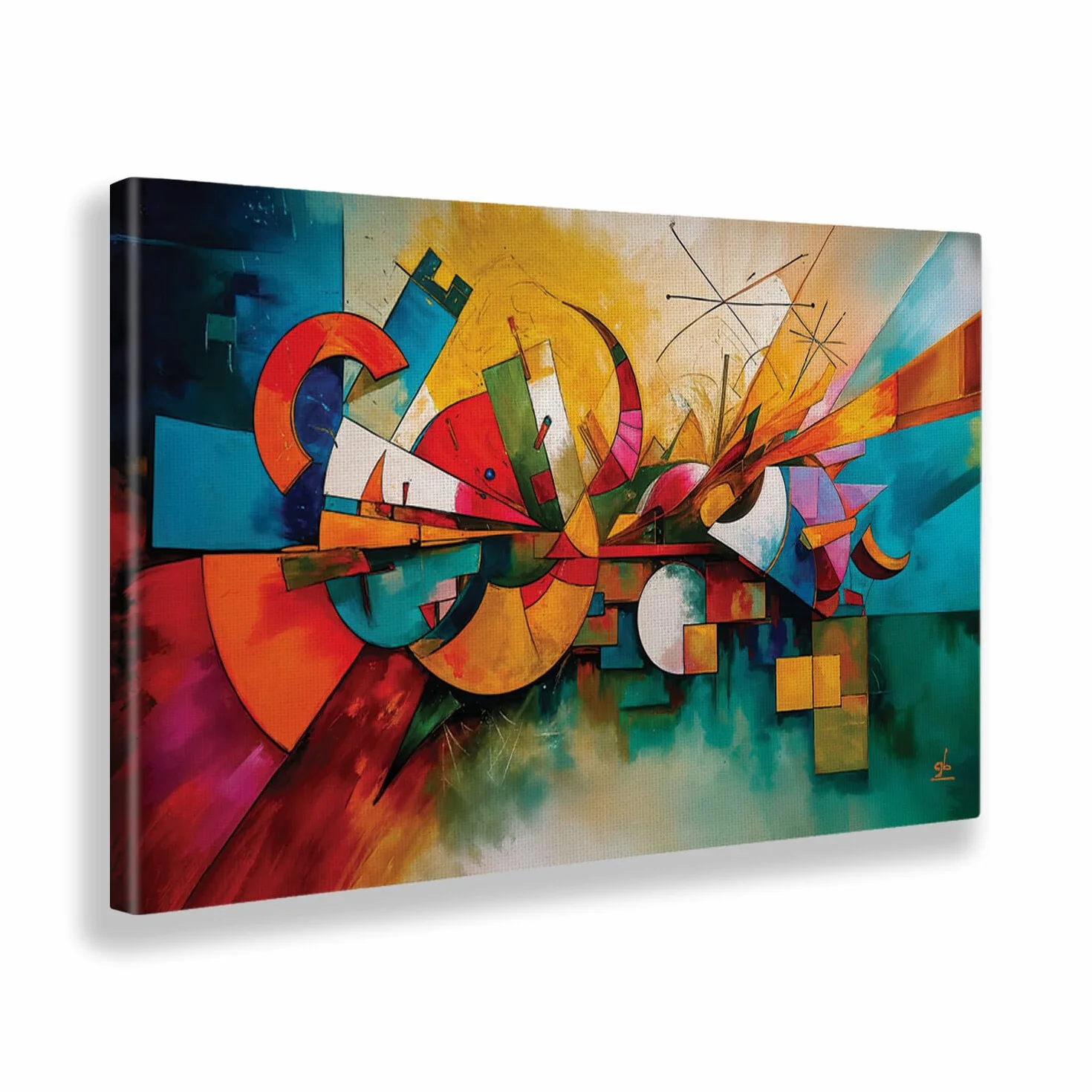 Giallobus - Quadro - 17 - Città astratta - Tela Canvas Telaio Standard - 140x80 - Pronto da appendere - Quadri moderni per la casa