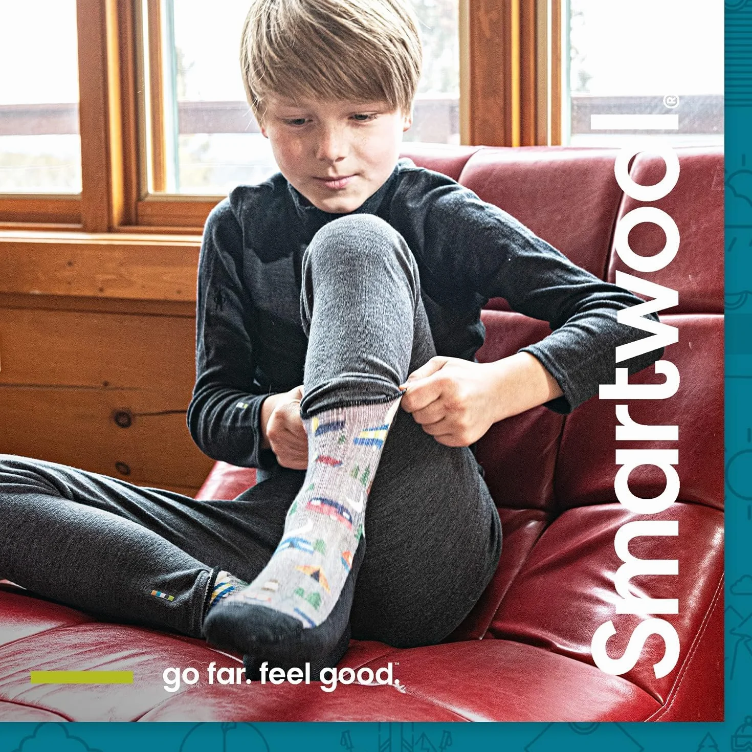 Smartwool Kids' Hike Full Cushion Crew Socks Calzini da trekking con cuscino intero per bambini Bambini e ragazzi (Pacco da 1)