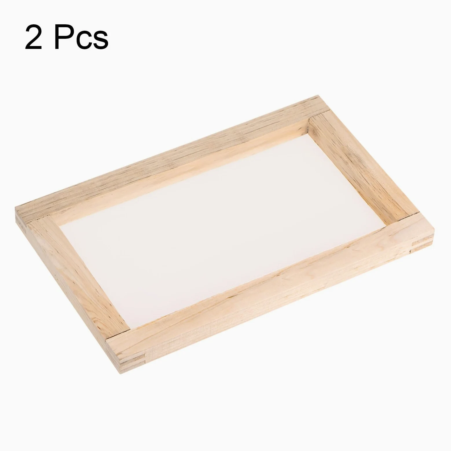 QUARKZMAN 2pz Seta Schermo Telaio Stampa Piccolo 10x14 Pollici Legno Riutilizzabile Lavabile Schermo Stampa Strumento Kit Iniziale con 120 Maglia per Principianti T-Shirts