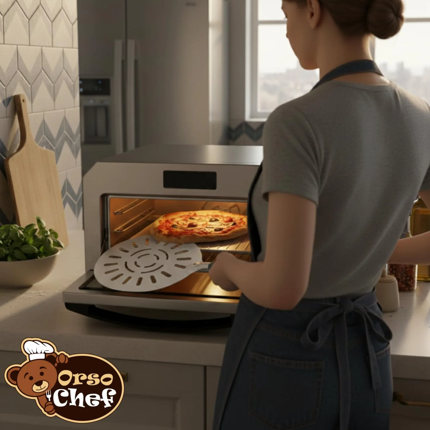Paletta Gira Pizza Forata Alluminio Ø25 cm Leggera Antigraffio Forno Domestico