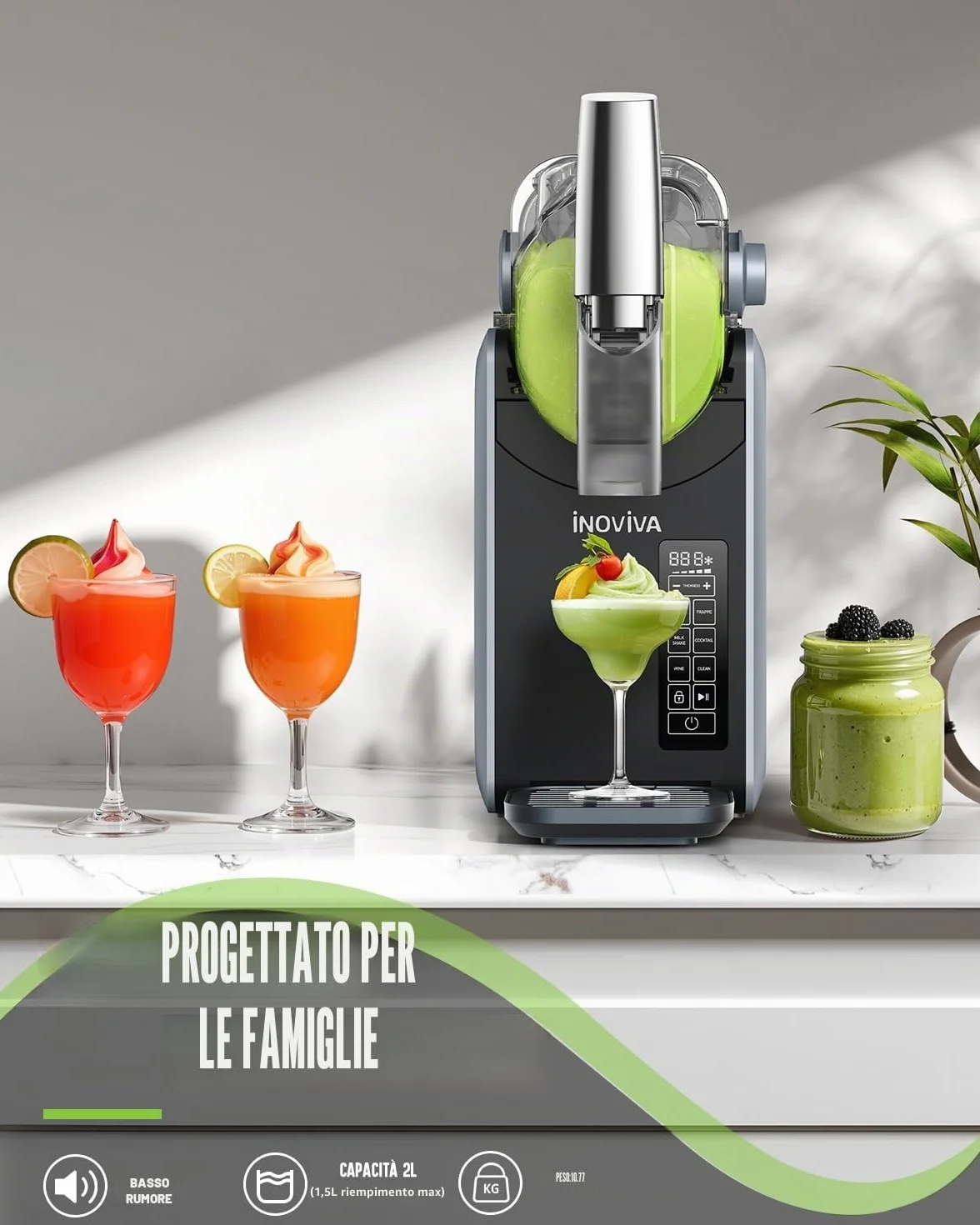 Macchina per granite INOVIVA 2L autopulizia 5 programmi S1.2 Versione