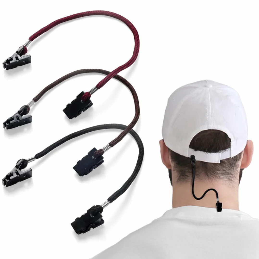 3 Pezzi Clip per Fascia per Cappello, Clip Antivento per Cappello da Pesca, Adatta per Golf, Pesca, Canottaggio, Vela