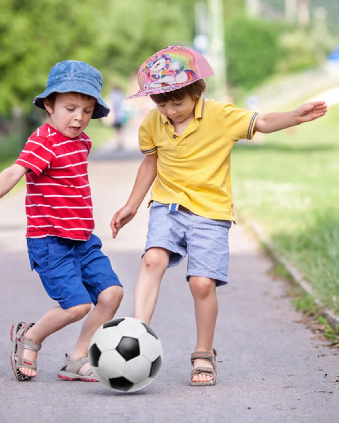 Berretto da Baseball per Ragazze in Cotone con Snapback Modello Unicorno colorato