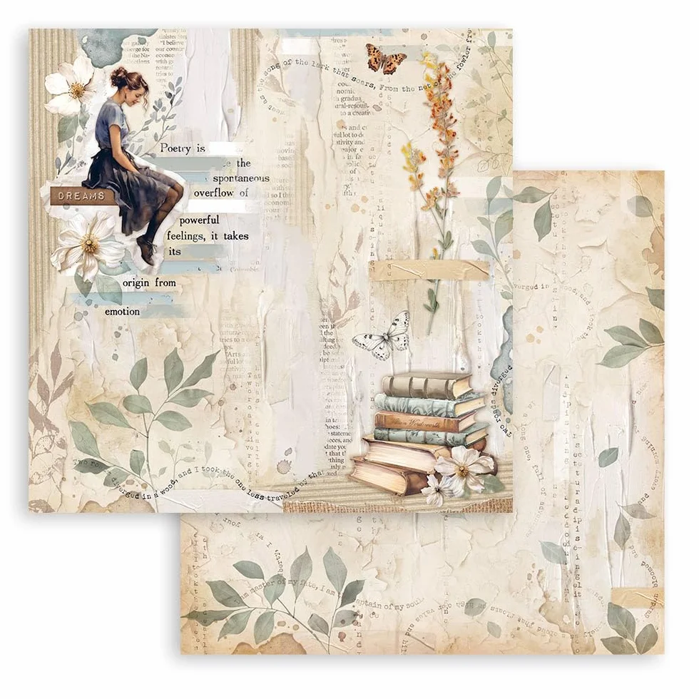Stamperia Scrapbook Paper Pad 20,3 x 20,3 cm Secret Diary Acid Free Double Sided
