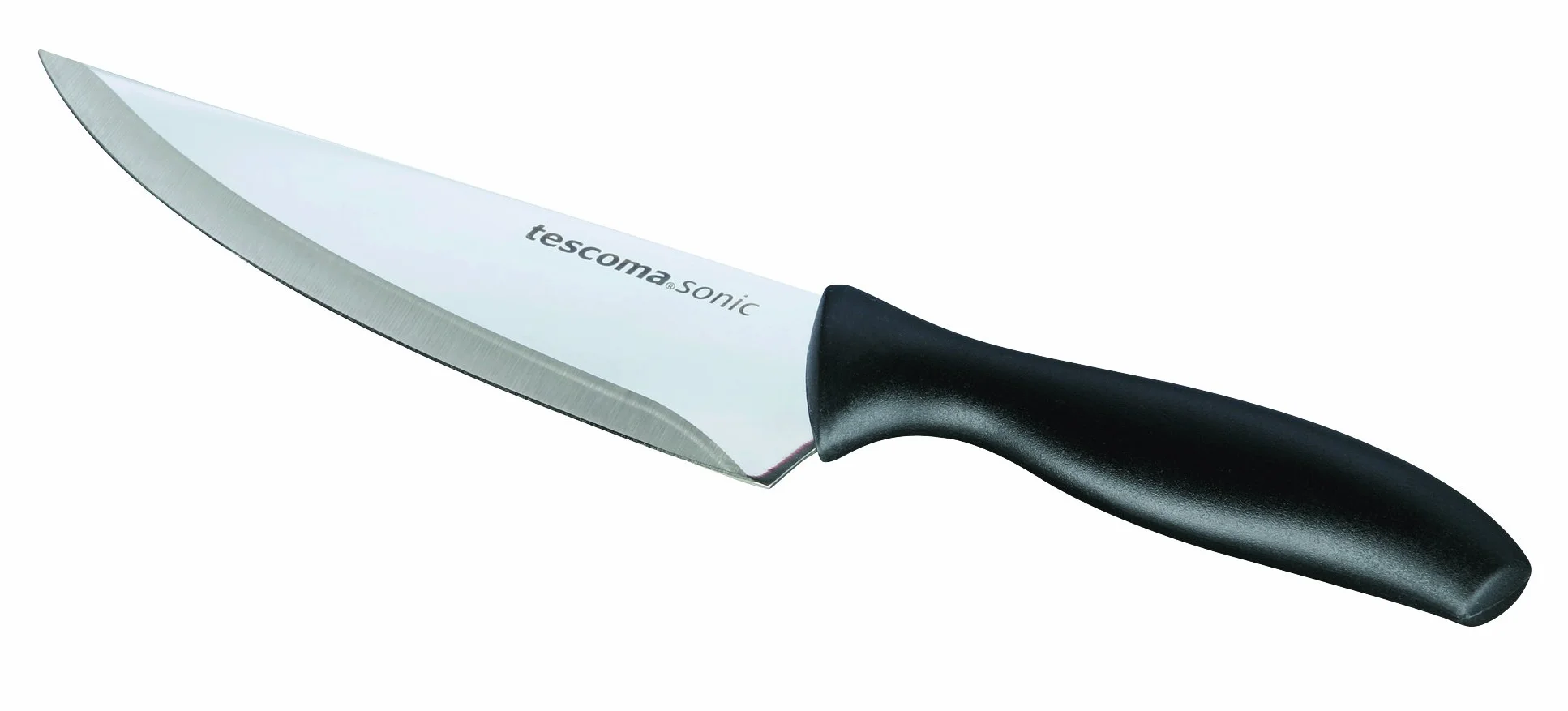 Tescoma 862042 Sonic Coltello Cuoco, Acciaio Inossidabile, Nero, 18 cm, 1 Pezzo
