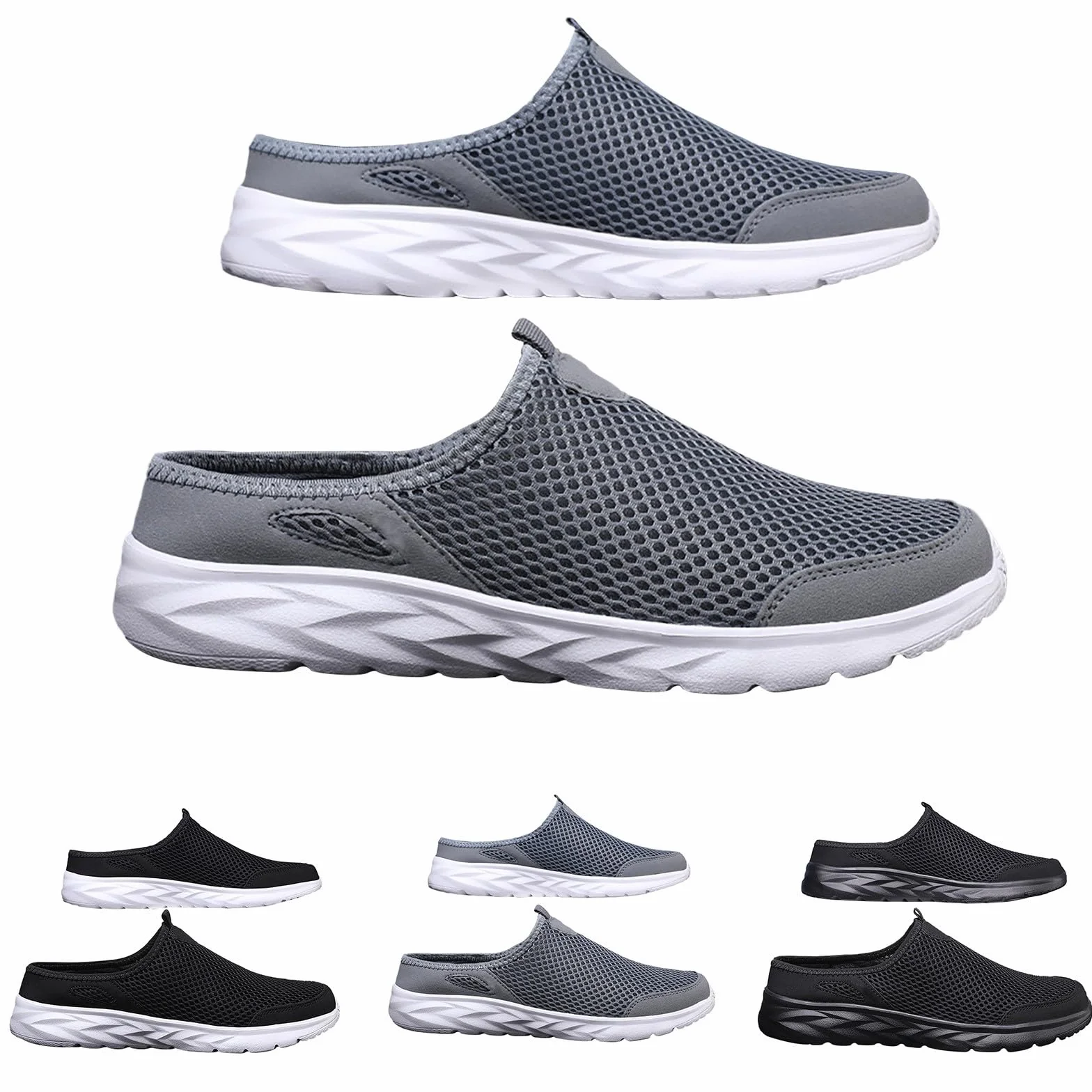 Ciabatte Ortopediche Uomo Scarpe Camminata Slip On Estive Pantofole Antiscivolo Chiuse Scarpe con Plantare Estraibile Comode Morbido Traspiranti Sneakers Uomo Leggere Casa Outdoor Jogging
