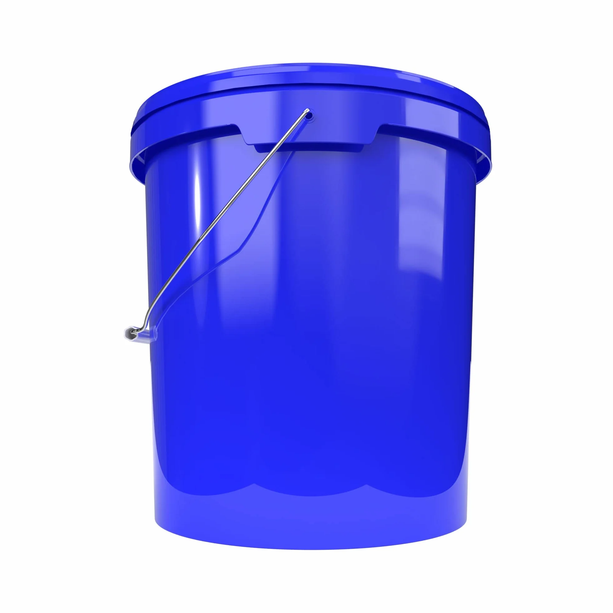 Secchio con coperchio, 16 litri, blu, per uso alimentare, ermetico e stabile, secchio vuoto con manico e chiusura, coperchio per alimenti, prodotti chimici, vernice per pareti, detersivi in polvere