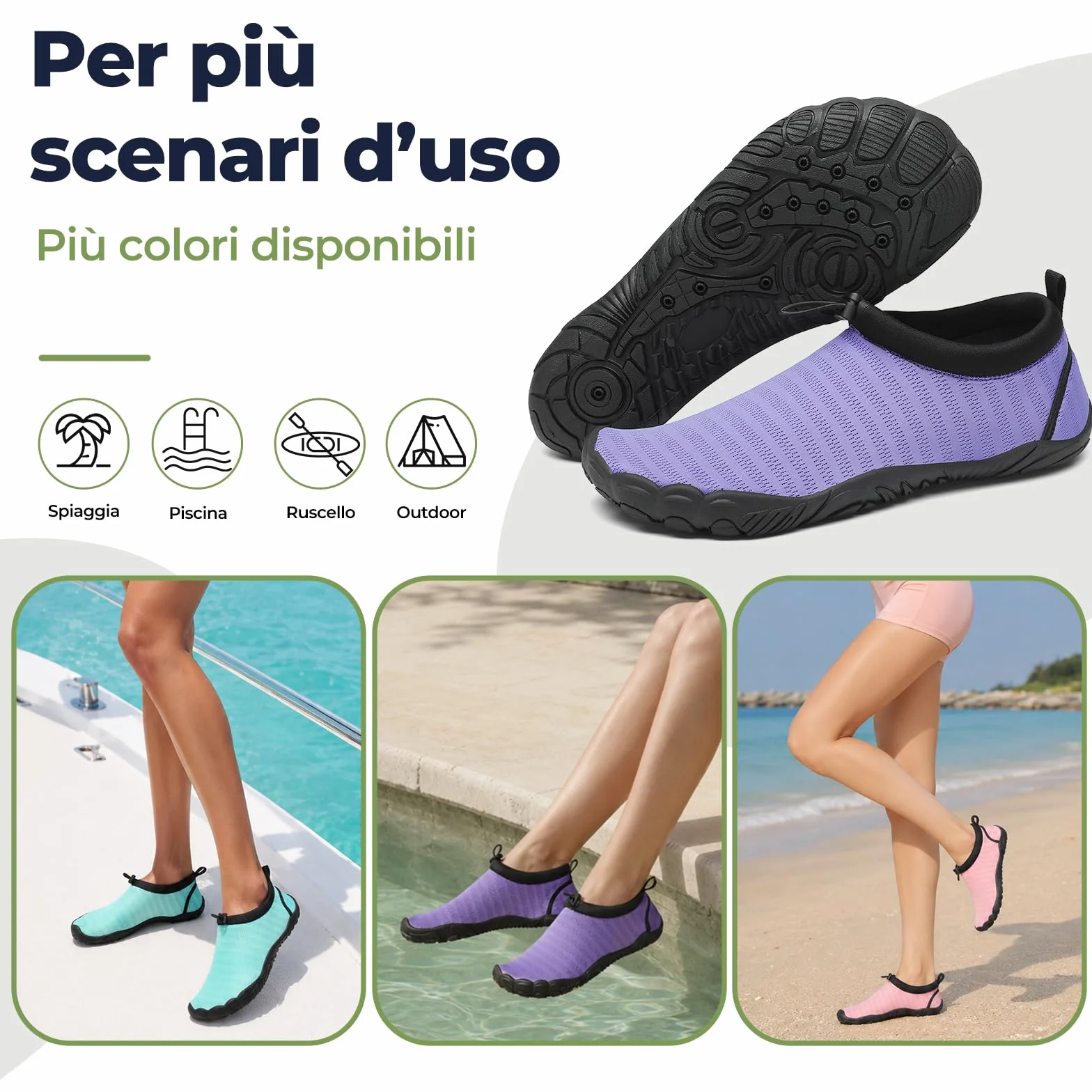 Mishansha Scarpe da Scoglio Asciugatura Rapida 13 Fori di Drenaggio Uomo Donna 36-46