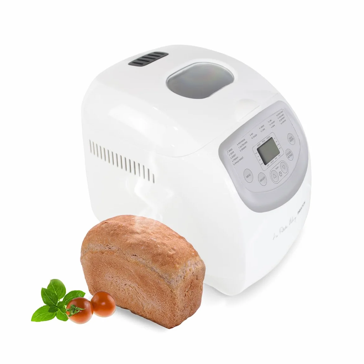 PRIXTON La Petite Bakery - Macchina per il pane e pizza 19 Tipi di Pane 3 Livelli di Tostatura Capacità 1000 g Schermo con pulsanti e Timer