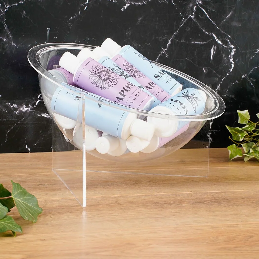 Danieli - Bancarella Espositore da Banco con Cesto per Offerte e Promozioni. Cestone in Acrilico Trasparente per Negozio e Farmacia.