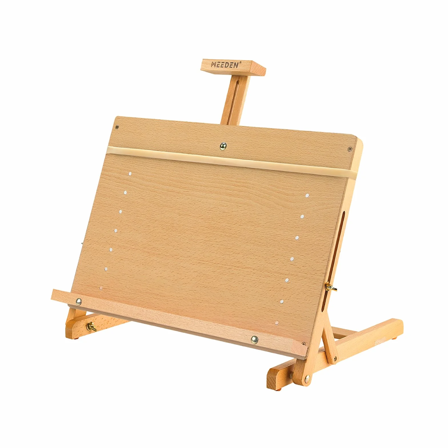 Meeden Cavalletto da tavolo in legno di faggio massiccio regolabile per tele fino a 58,4 cm