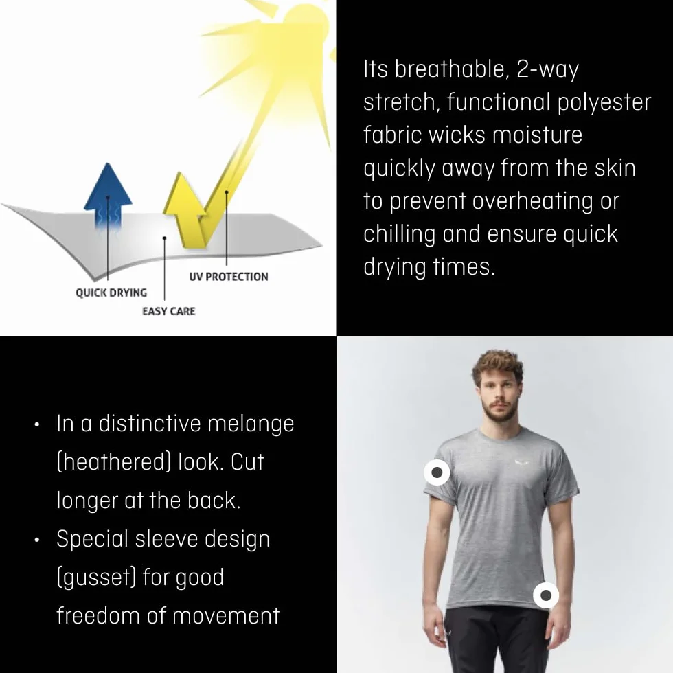 Salewa Puez Melange Dry'Ton T-Shirt Uomo