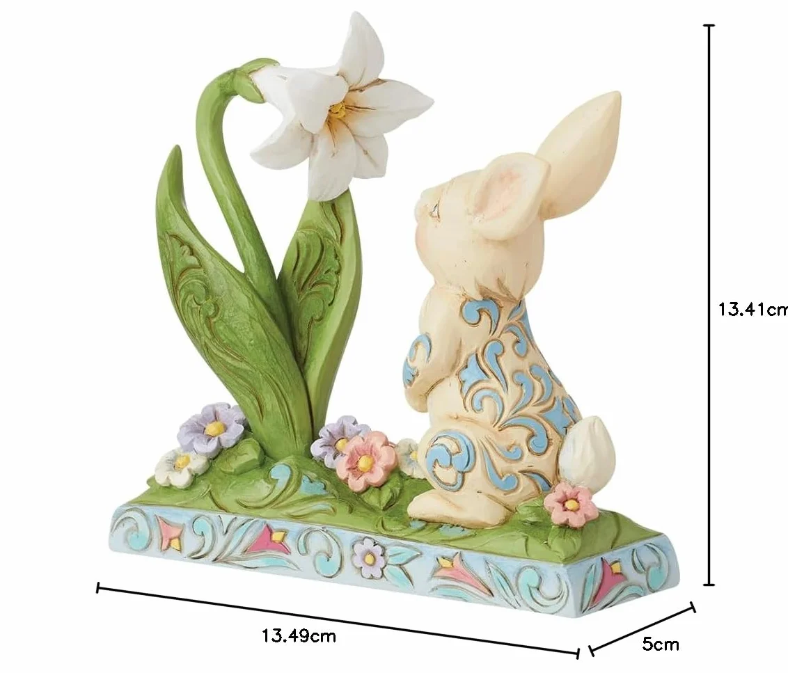 Enesco Heartwood Creek by Jim Shore - Statuetta di coniglietto con giglio