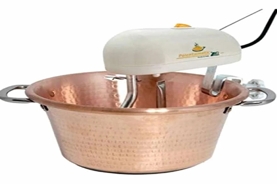 Lar Polentamatic Paiolo Elettrico Rame Fondo Induzione 26 cm Plastica e Acciaio Inox, 4 W