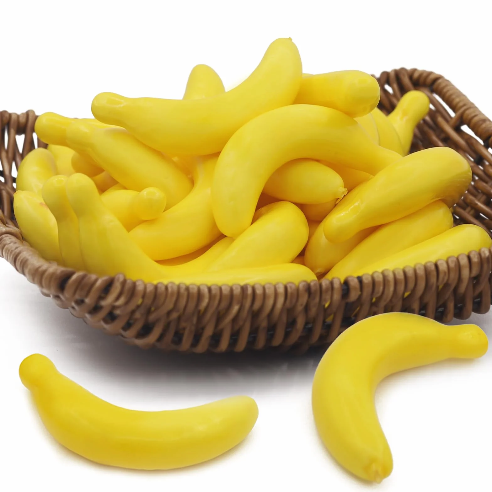 Banane artificiali realistiche in plastica 30 pezzi decorazione