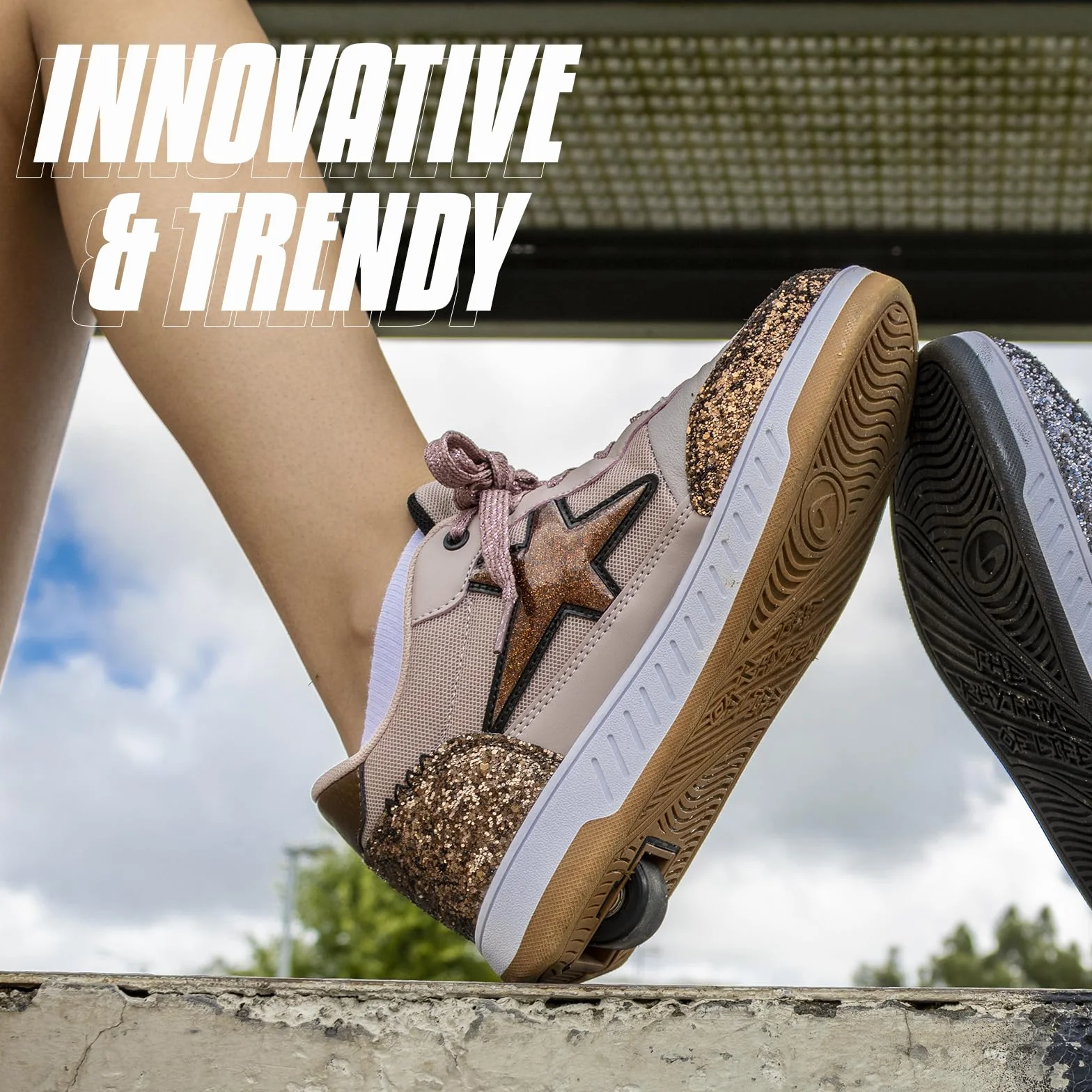 Breezy Rollers Scarpe con Ruote per Bambini - Pattini a rotelle Convertibili con Sistema Brevettato