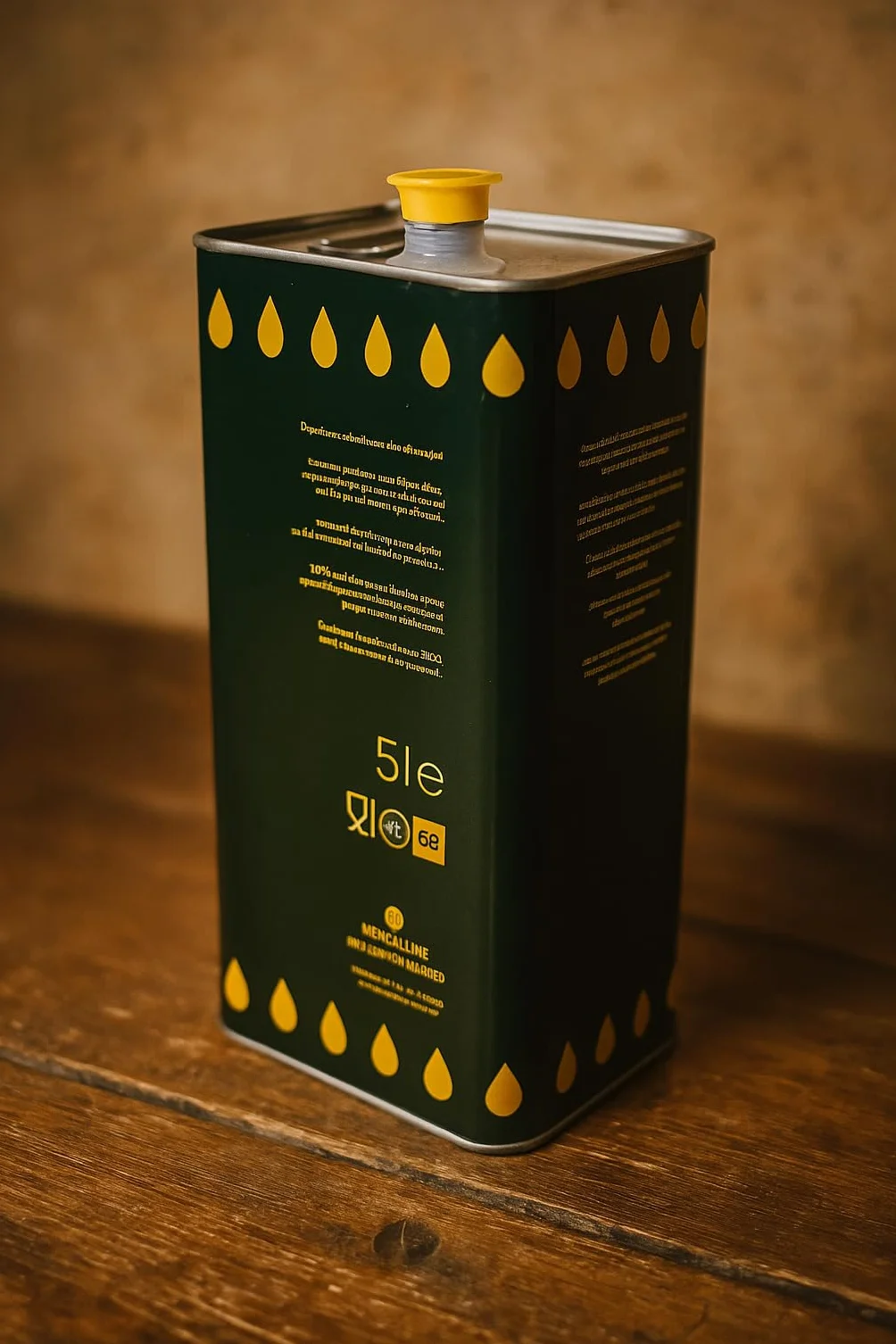 3 taniche lattine Latta lattina tanica per Olio da 1 litro per Trasporto Olio con Tappo Incluso